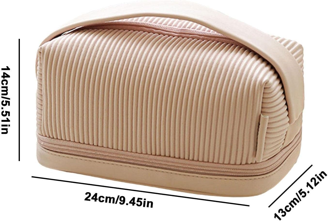 Toiletry Bag for Traveling,Water Resistant Makeup Organizer with Convenient Handle - Cute Travel Shaving Kit Toiletries Cosmetic Bags for Bathroom - Pink image number 4