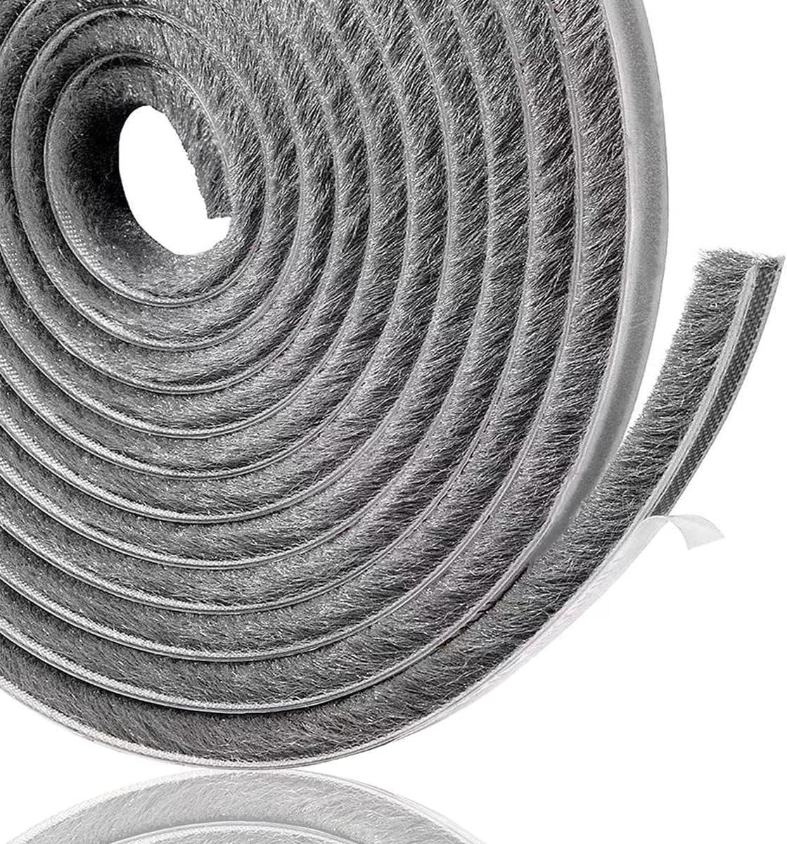 Draft Excluder for Doors, Window Seal Strip, 5M Adhesive Draught Stopper, Draught Excluder for Door, Window, Wardrobe - High-Density Felt - 9Mm(W) * 9Mm(H)（Grey） image number 3