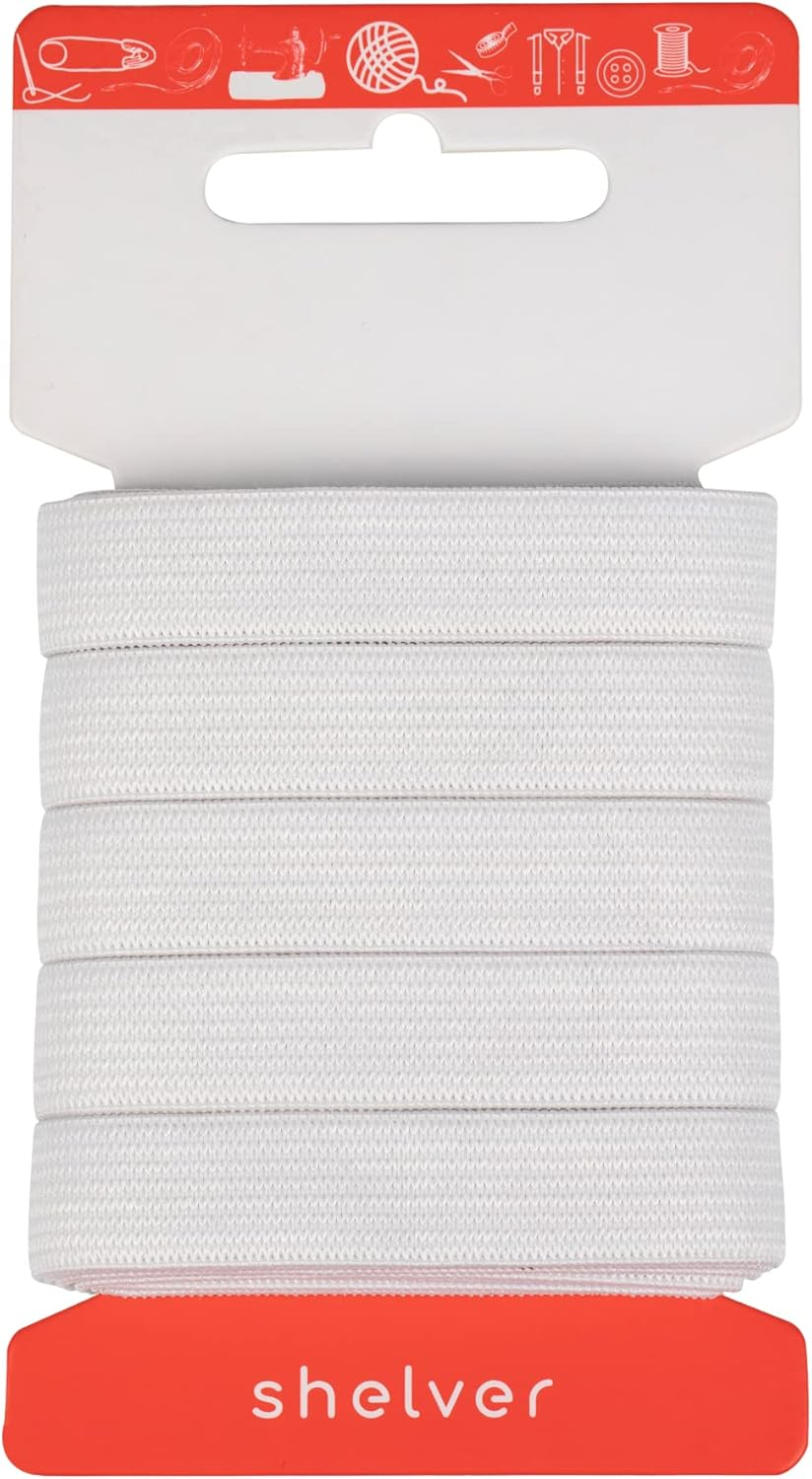1 Inch Elastic for Sewing, Waistband Elastic, Wide Elastic in Widths: 20/25/40/50/75Mm (White, 25Mm X 5M) image number 1