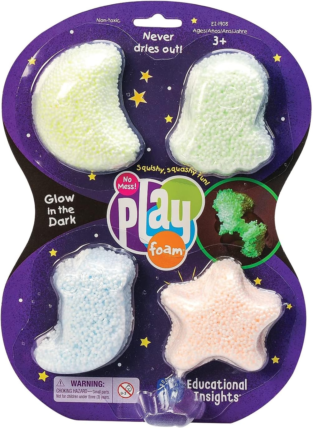 Educational Insights Playfoam Glow-In-The-Dark 4-Pack