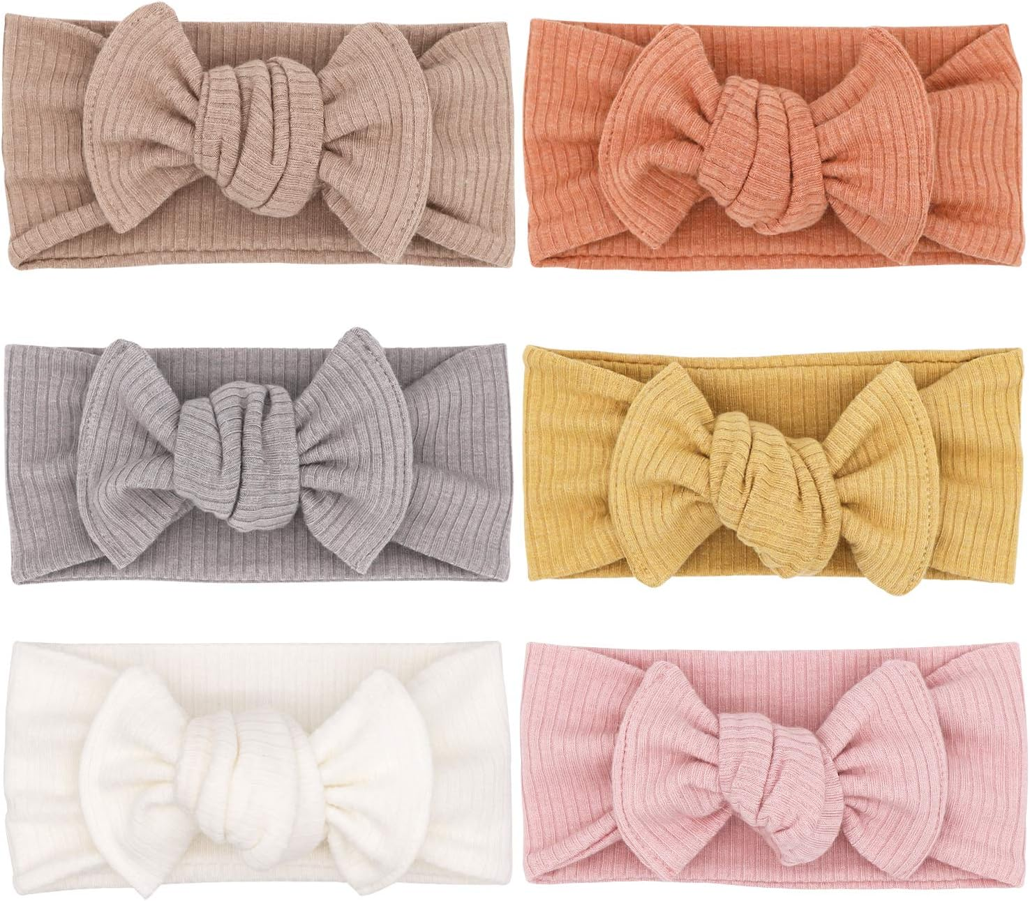 Baby Girls Headbands with Bows Infant Toddler Knit Headwrap Hair Accessories