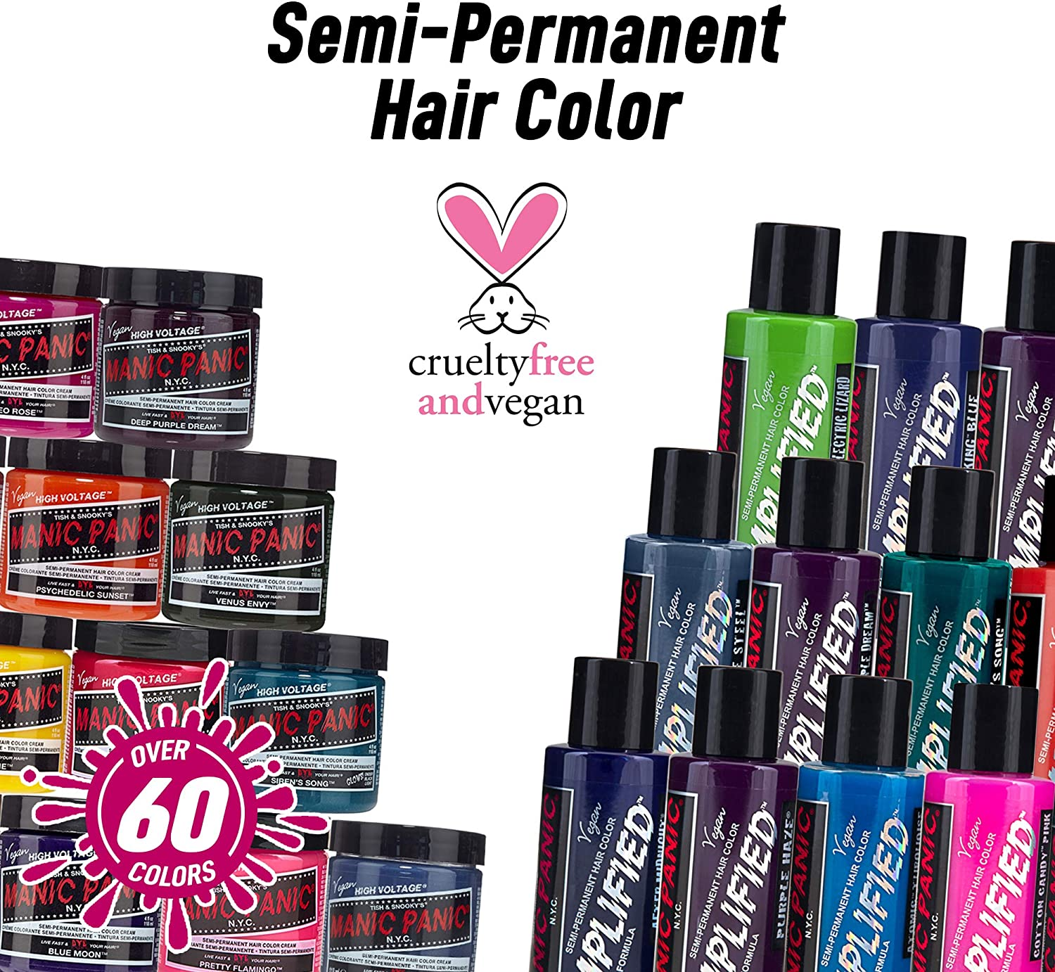 MANIC PANIC Classic Purple Haze Semi Permanent Hair Color - Warm Dark Purple Hair Dye for Women & Men That Lasts 4-6 Weeks - Vegan, Ammonia & Cruelty-Free - Create & Mix Custom Shades (4Oz) image number 5