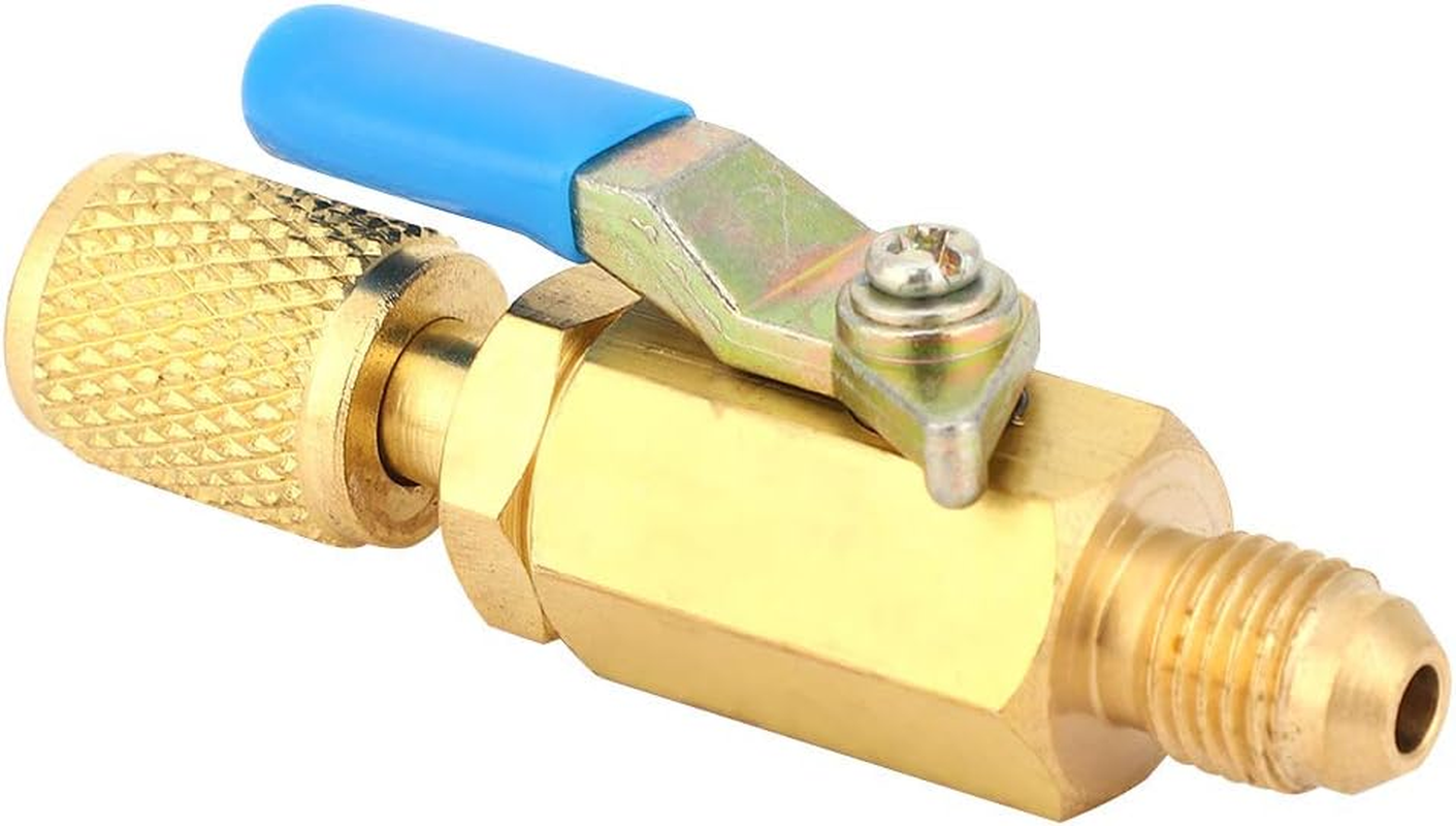 3 PCS Balls Valve, Brass Refrigerant Balls Valve Adapter Switch, Refrigerant Valve, Refrigerant Control Valve, Refrigerant Switch Valve image number 5