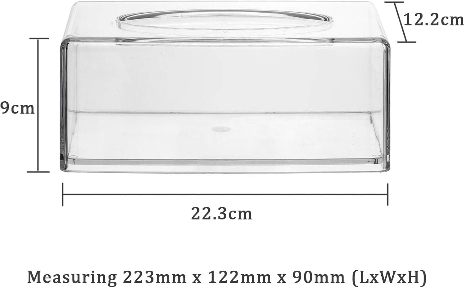 Tissue Box Transparent Acrylic Facial Tissue Dispenser Box Cover Holder Storage Case Clear Rectangle Napkin Organizer image number 6