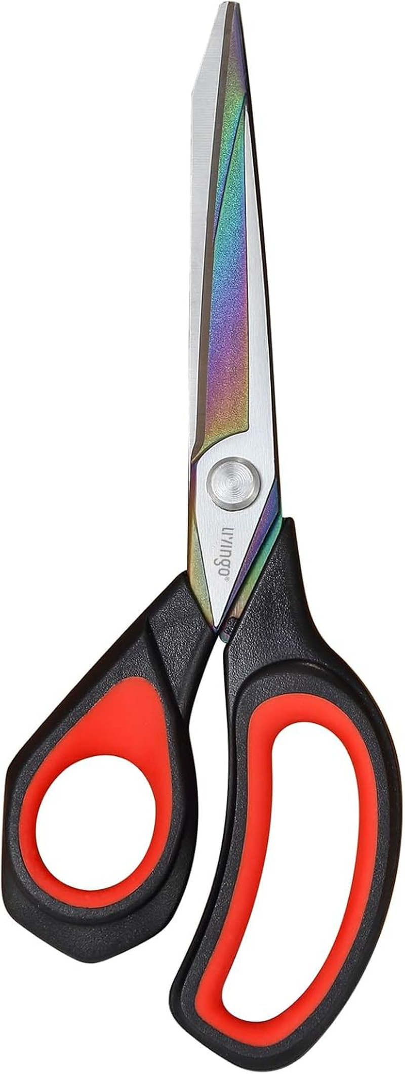 LIVINGO Left Handed Fabric Scissors - 9.5 Inch Sharp Titanium Coated Stainless Steel Sewing Shears for Crafting Office Dressmaking Cutting Clothes, Leather, Paper image number 4