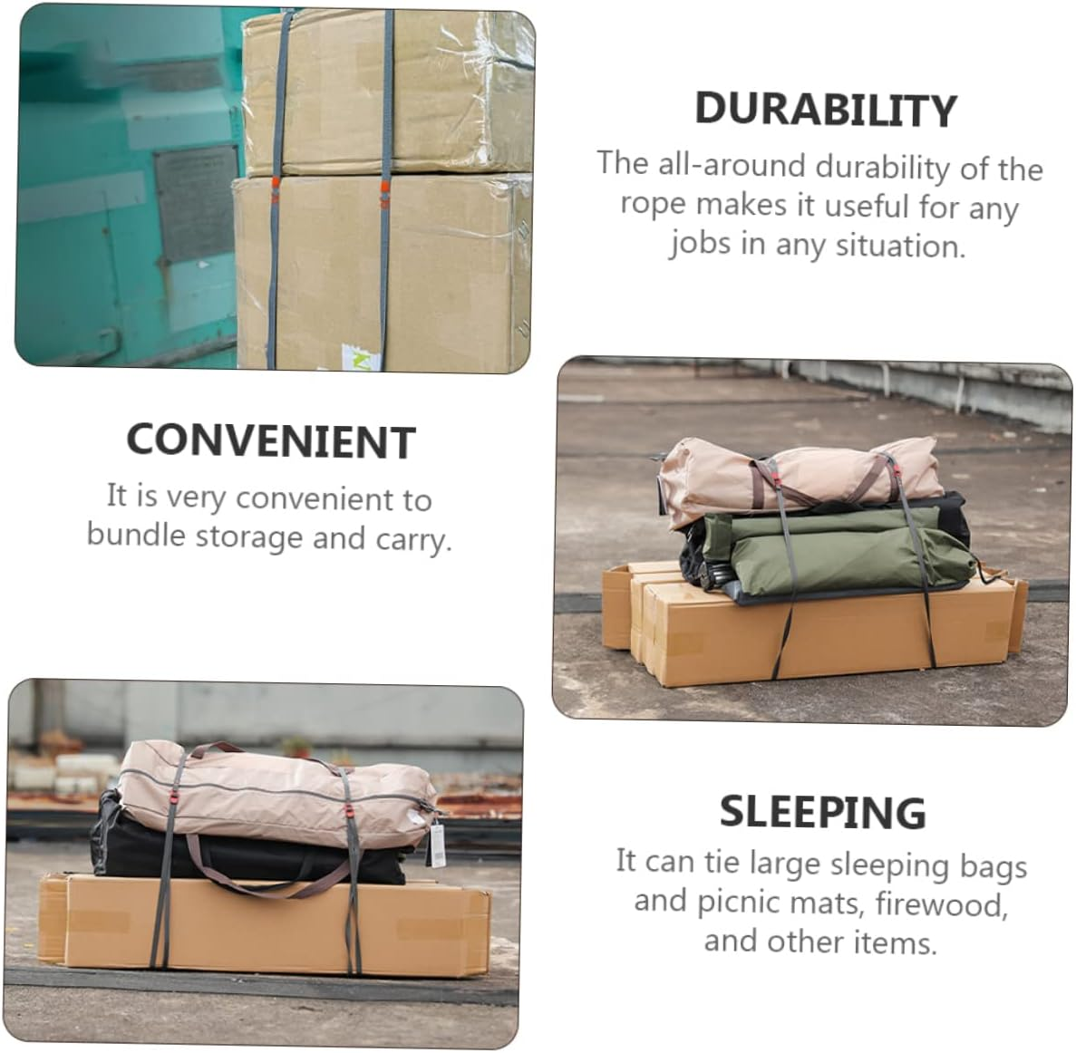 Outanaya 2Pcs Luggage Tie down Straps Straps Camping Hiking Equipment Lashing for Luggage