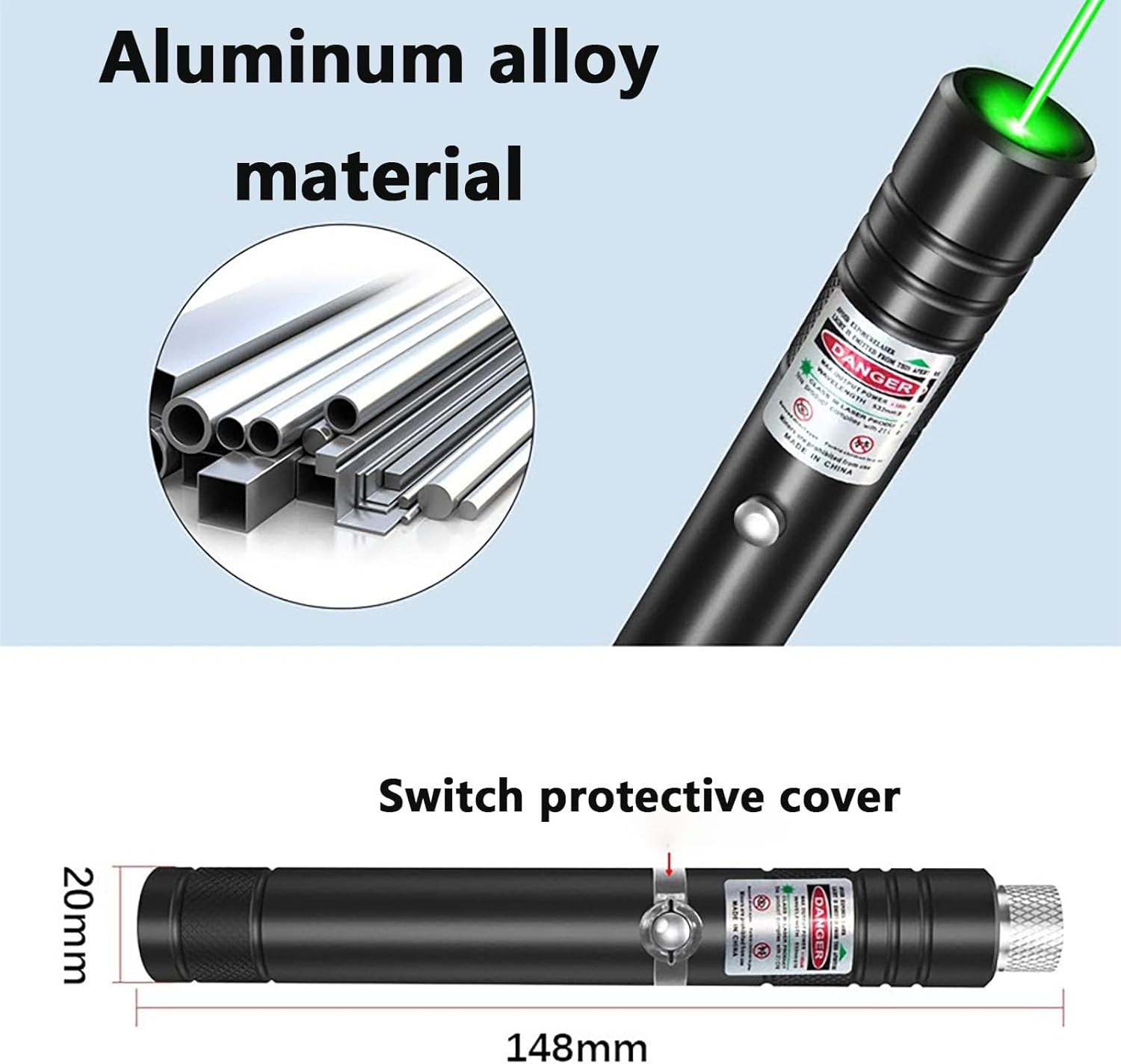 SYGELER USB Rechargeable 1000LM Green Laser Light - 500M Beam Distance,For Camping/Hunting/Gaming/Indoor Activities image number 1