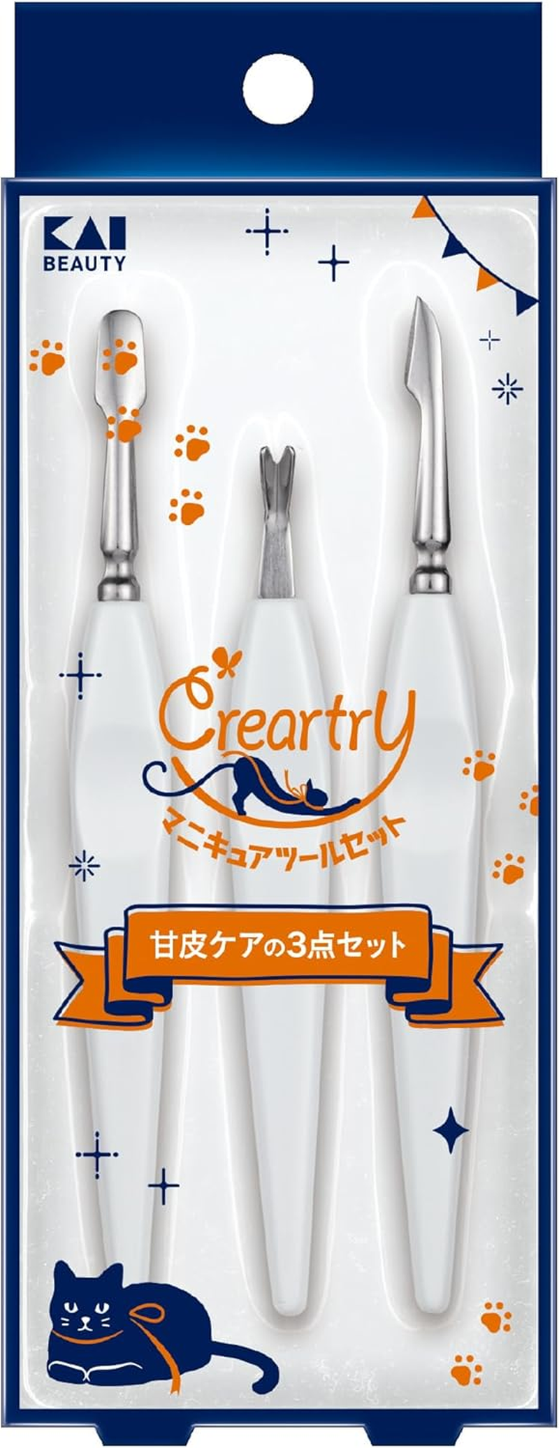 Kai HC4011 Clea Tree Manicure Tool Set, Cuticle Care, 3-Piece Set, Cuticle Pressing, Cuticle Ripper image number 1