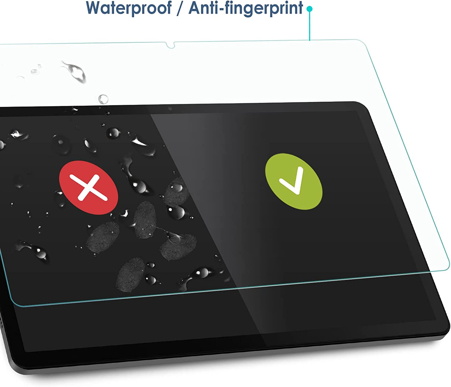 Bighan 2 Pack Screen Protector Compatible with Lenovo Tab M10 plus 3Rd Gen 10.61", 9H Hardness Tempered Glass Film Clear Anti-Bubble Full Coverage Foil image number 1