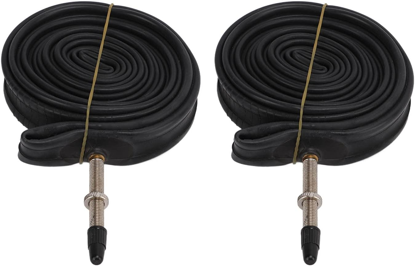 700X23C Inner Tube, 2 Pack anti Aging Shock Absorption Rubber Bike Inner Tube for Road Bike for Mountain Bike image number 2