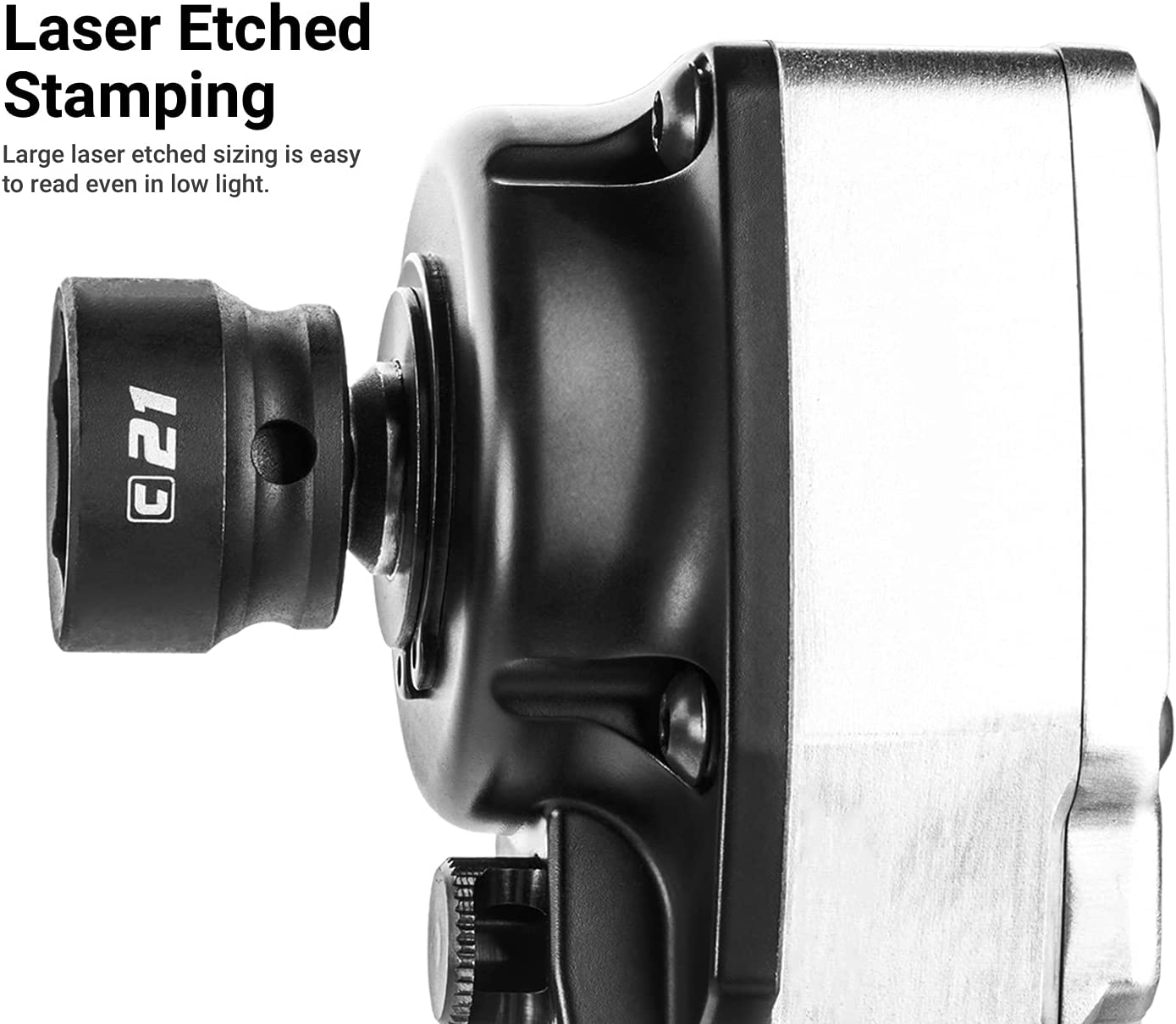 Capri Tools 27 Mm Stubby Impact Socket, 1/2 In. Drive, 6-Point, Metric image number 2