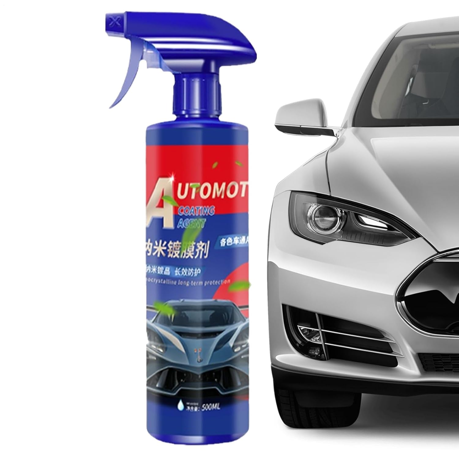 Car Paint Coating Spray,500Ml Quick-Acting Hydrophobic Automotive Detailing Supplies,Coating Agent Spray for Vehicles | for SUV RV Truck Van Minivan Sedan Motorcycle image number 2