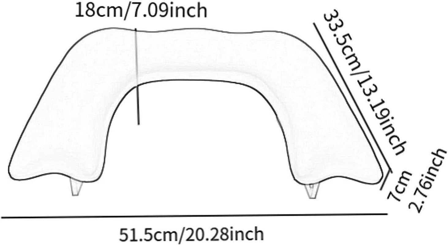 Eigell Nail Art Hand Rest Soft Comfortable Professional Non Slip Nail Table Station Nails Art Accessories for Beginner Makeup Tool, Yellow - Pink image number 5