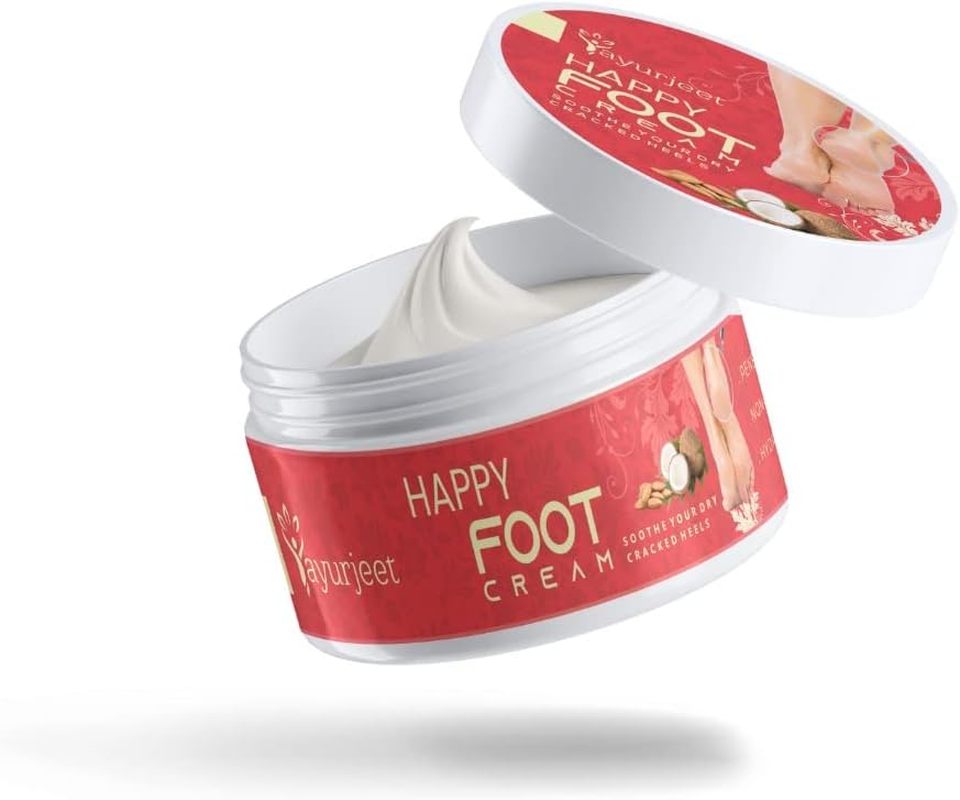 Ayurjeet Herbals Foot Crack Cream for Rough, Dry and Cracked Heel, Feet Cream for Heel Repair | with Aloe Vera Extract |Lavender Oil | Neem Extract | Coconut Oil |Patchouli Oil (100 G)