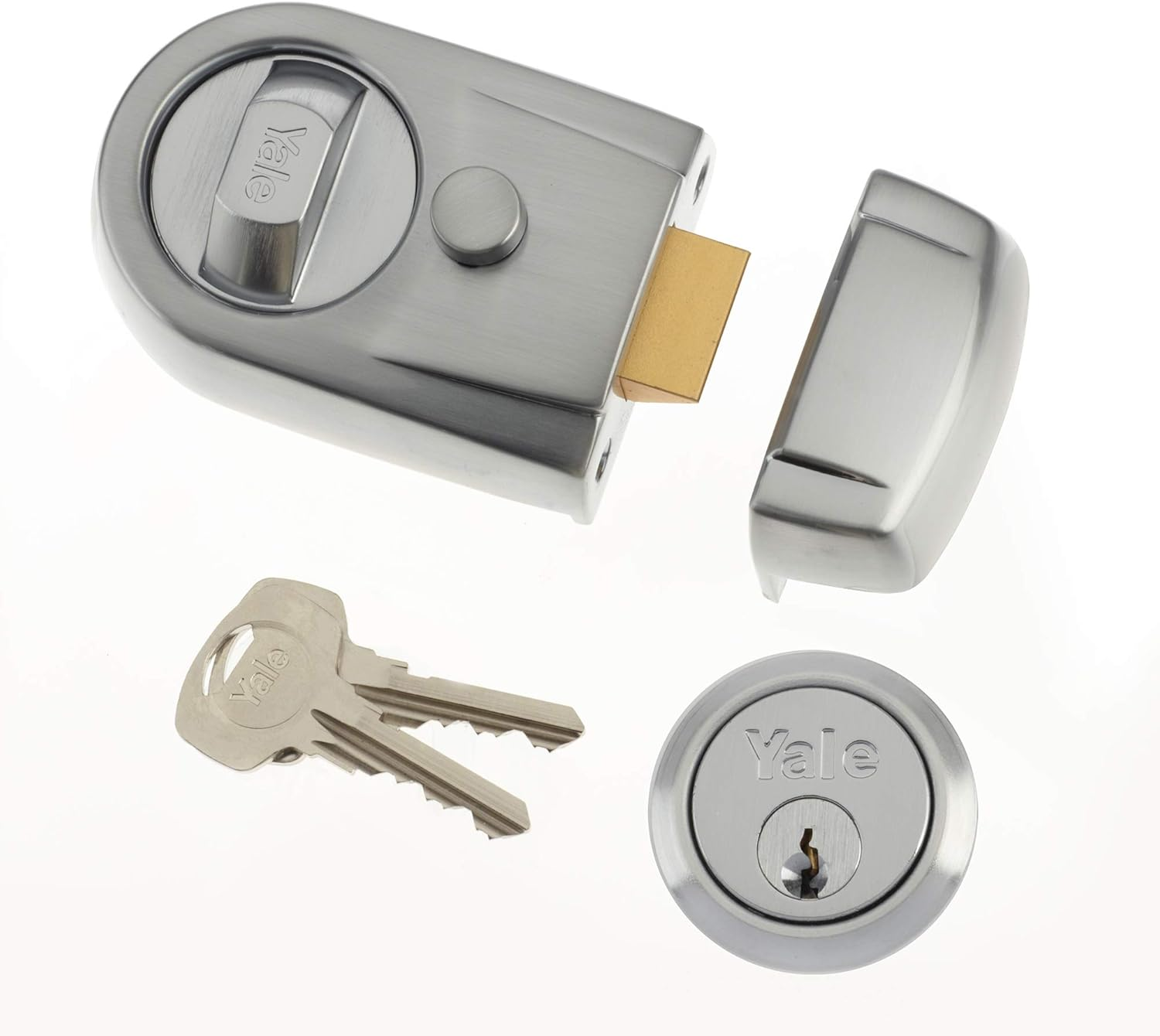 Yale P-Y3-BL-PB-60 - Contemporary Nightlatch - 60Mm - Black Finish - Standard Security