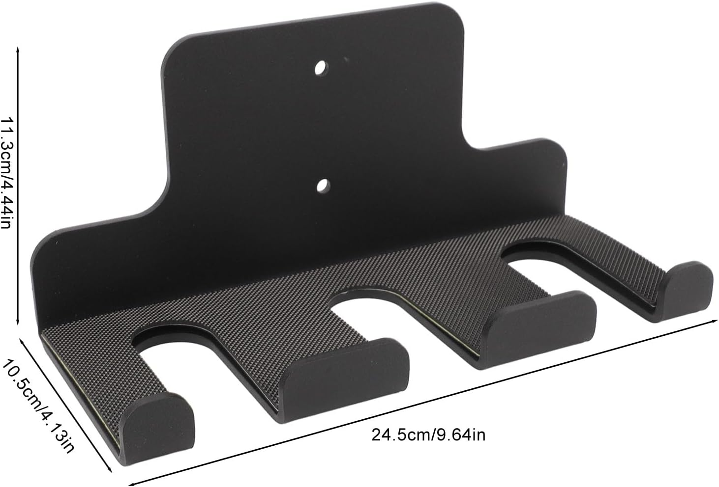 Wall Mounted Barbell Holder, Heavy Duty Carbon Steel Plate Barbell Storage Organizer with Rubber Pads Vertical Hanging Multi Purpose Barbell Storage Rack for Home Gym Accessory image number 3