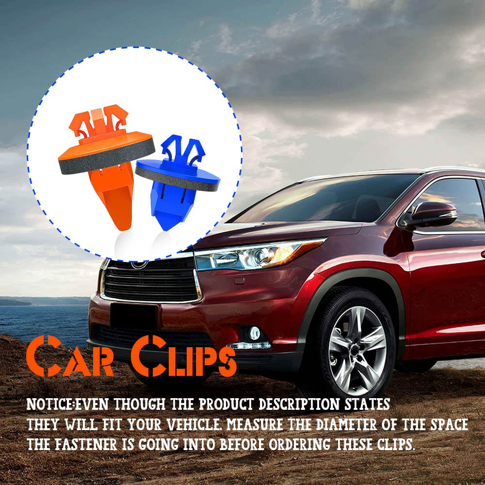 50PCS Fender Flare Clips, Push Door Trim Fastener, Fender Flare Retainer Clips Compatible with 4Runner, FJ Cruiser, Highlander, RAV4, Tacoma - Replace OEM: 75495-35010 75397-35010 image number 1