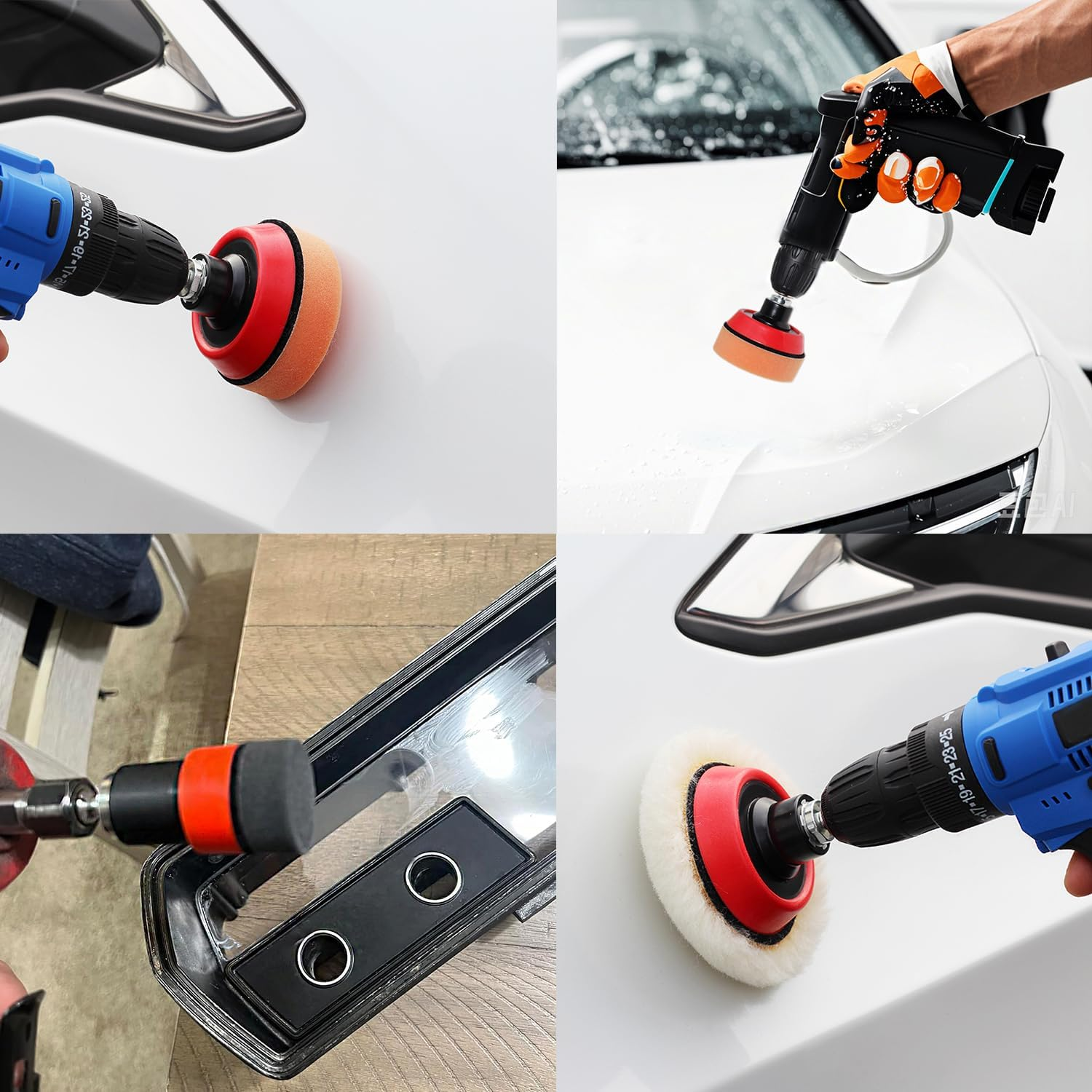 31 Pieces Polishing Pad Kit, 3 Inch Car Foam Buffing Pads Sponge Buffing Pads for Car Sanding, Buffing, Waxing, Sealing Glaze image number 5