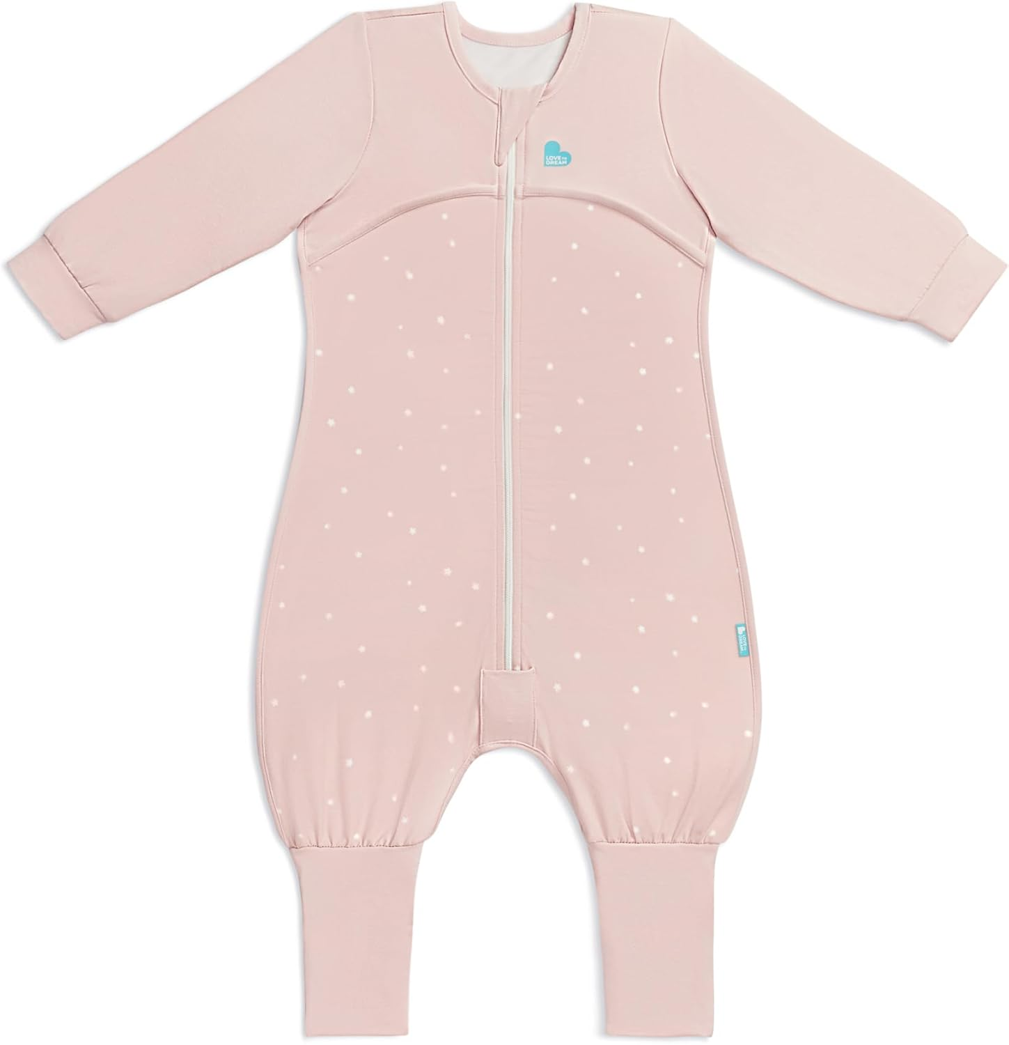 Love to Dream Sleep Suit - Twin Zipper - Grid Pads - Reduce Slipping - Machine Wash - Wearable Blanket - All Season - Onesie - Play and Sleep - 1.0TOG