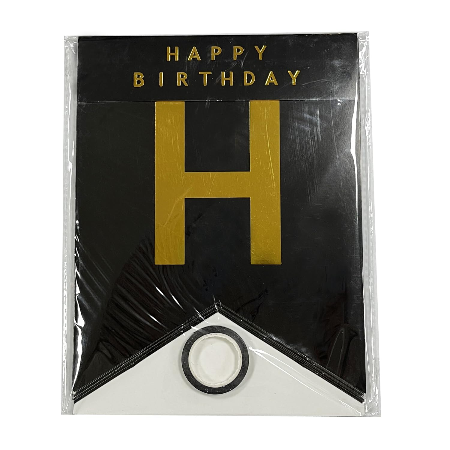 Haobase Happy Birthday Banner Birthday Garland Party Decorations 16Cm&times;20Cm (Black) image number 3