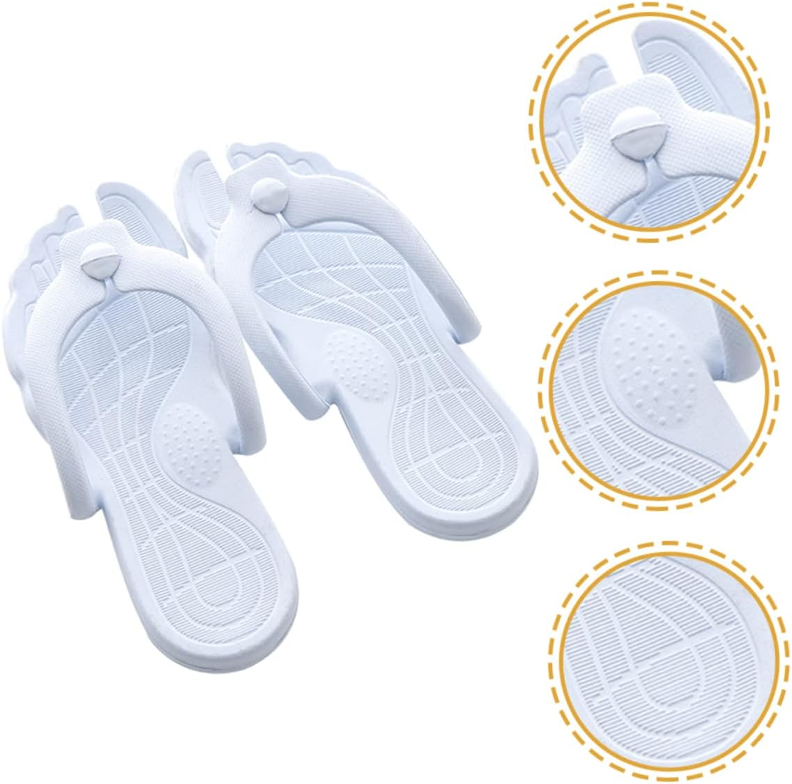 1Pair Lightweight Anti- Beach -Flops for Men and Women Travel-Friendly Shower Sandals Comfortable and Breathable Design image number 2