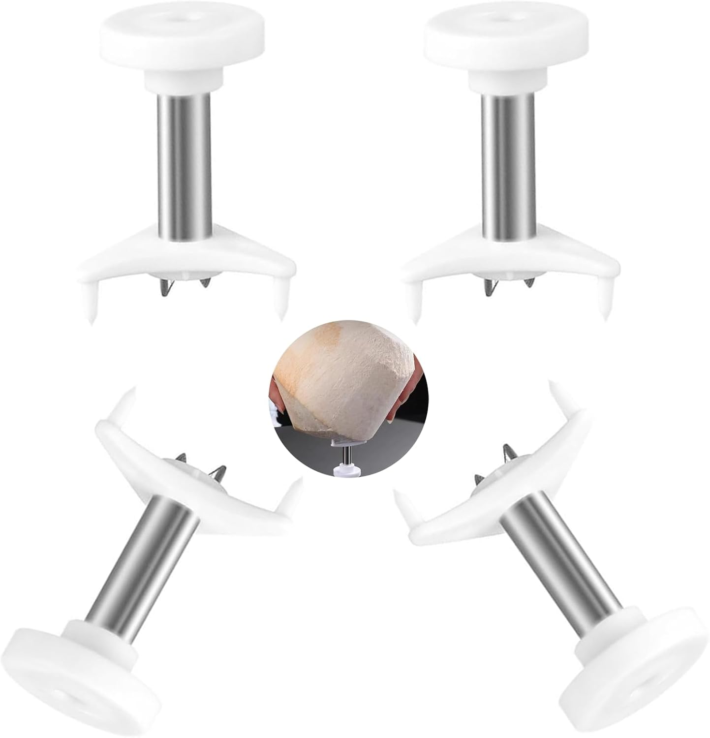 Duoduole 4 Pcs Coconut Opener Tool Stainless Steel Coconut Hole Punchers Coconut Tool Easy to Open Coconut Hole Punchers image number 2