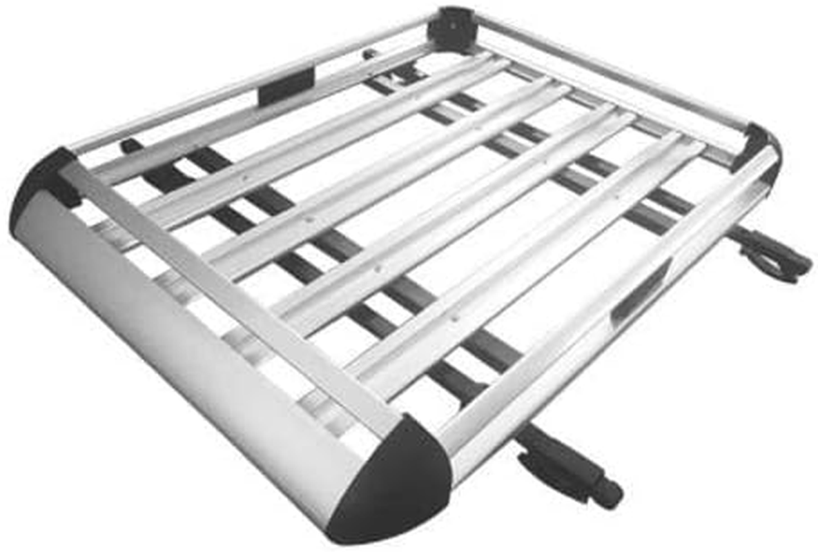 160 * 100 Silver Double Car Roof Rack Aluminium Alloy Suv4X4 Basket Cargo Luggage Carrier image number 5