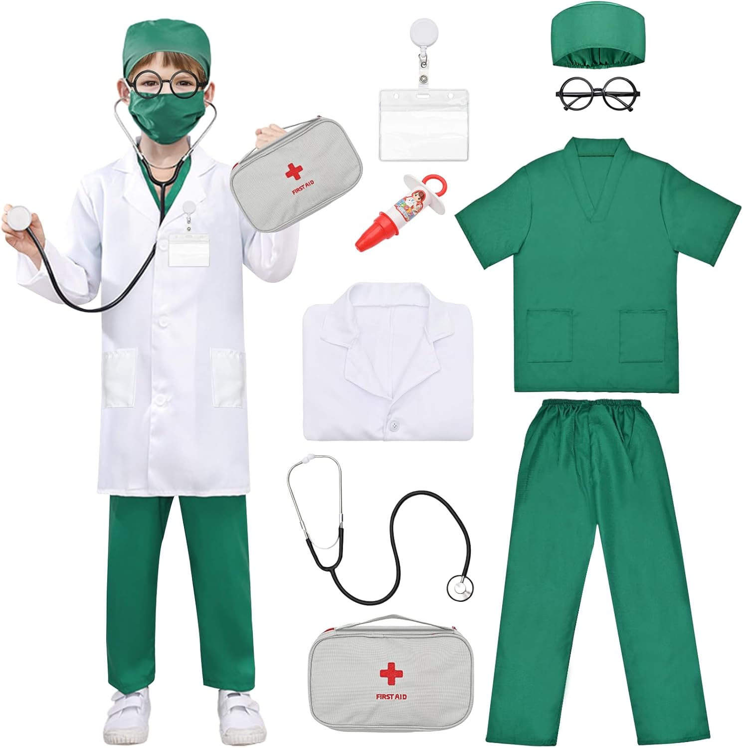 Doctor Costume for Kids, Doctor Accessories Carnival Party Cosplay