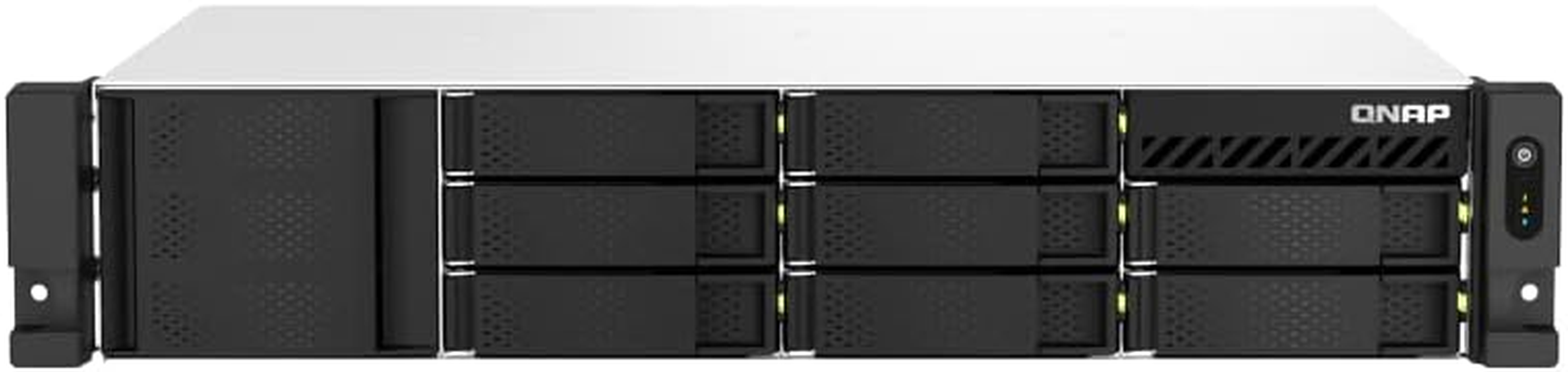8-Bay 2U Short Depth 12" Rackmount NAS, Intel Celeron N5105/N5095 Quad-Core, Burst up to 2.9 Ghz, 4GB RAM