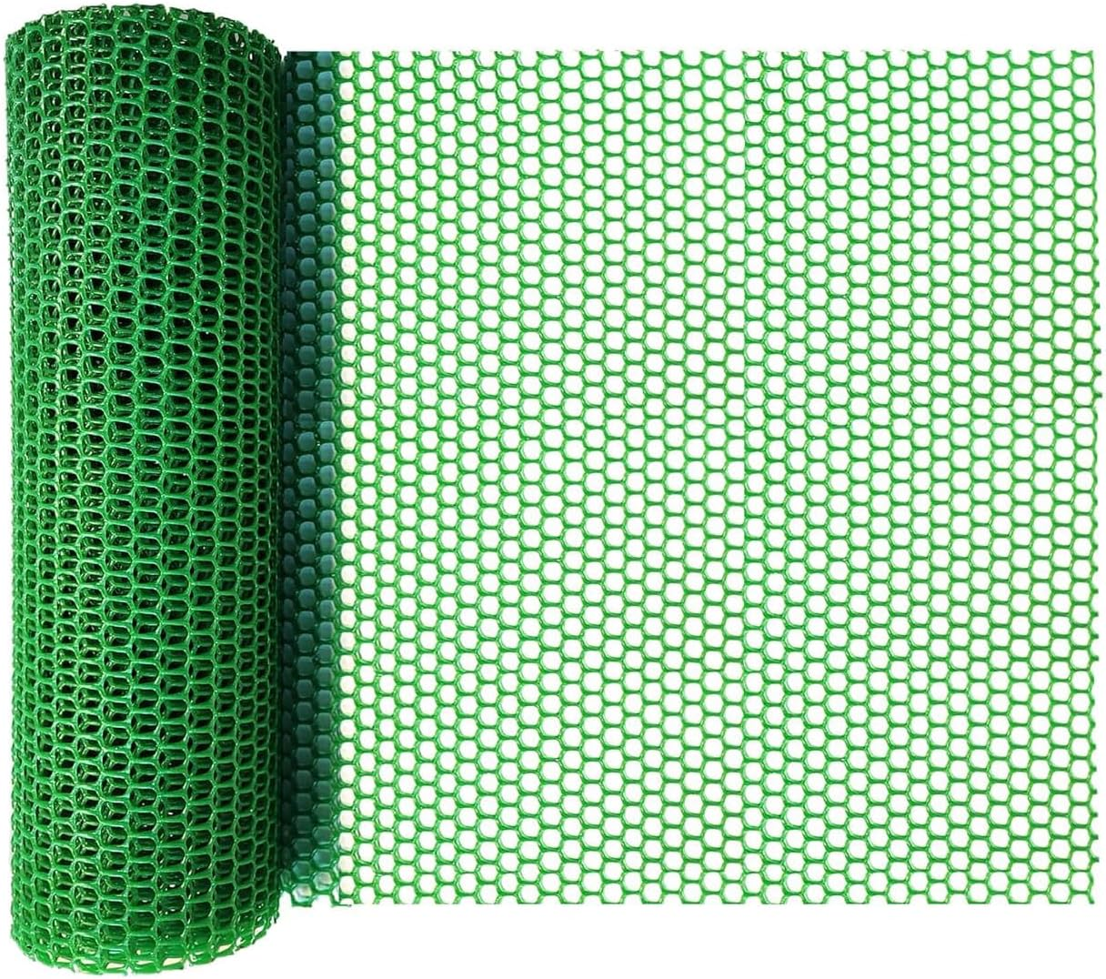 Upgraded Chicken Wire Fence Mesh - 40CM X 500CM Black/Green/White Colors Hexagonal Fencing for Gardening Poultry Netting, Floral Roll (Green)