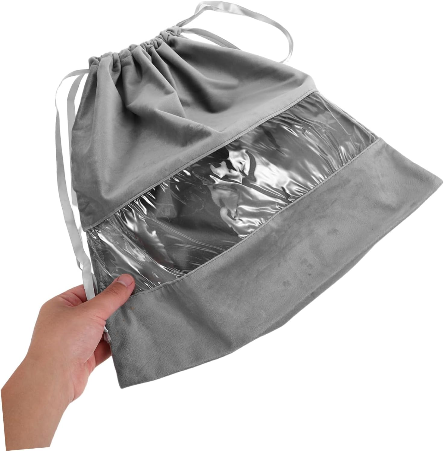 BAZEITFLOW Drawstring Dryer Bag Transparent Dust Pouch for Hair Dryers Curling Tools and Small Items Multi Functional Travel Organizer for Clothes and Handbags Portable Storage Dust