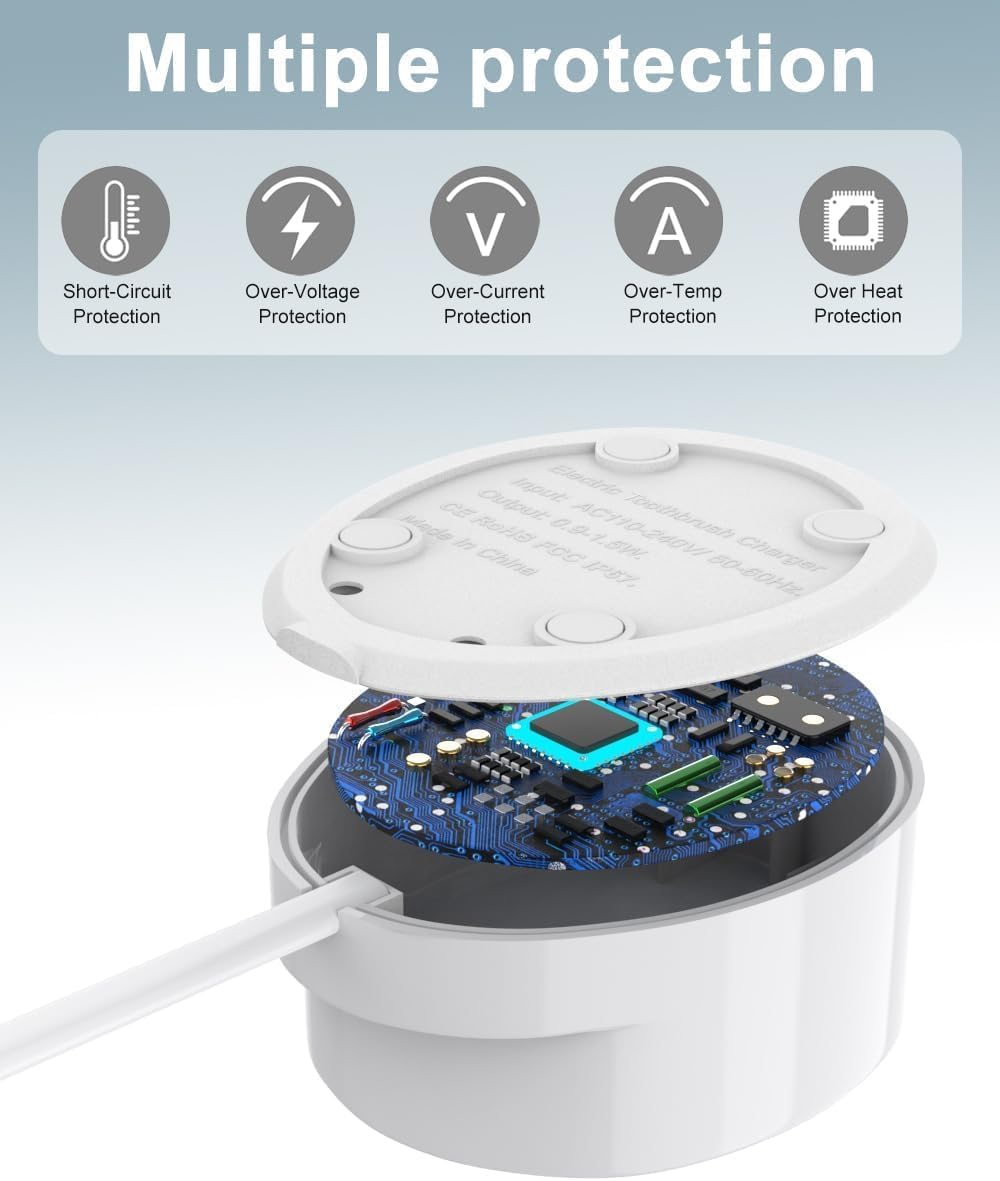 USB Electric Toothbrush Charger for Braun Oral B 3757 Charger, Replacement USB 3757 Compatible with Braun Oral B Electric Toothbrush IO 3 4 5 6,3757,OEM Charging Base Portable. image number 6