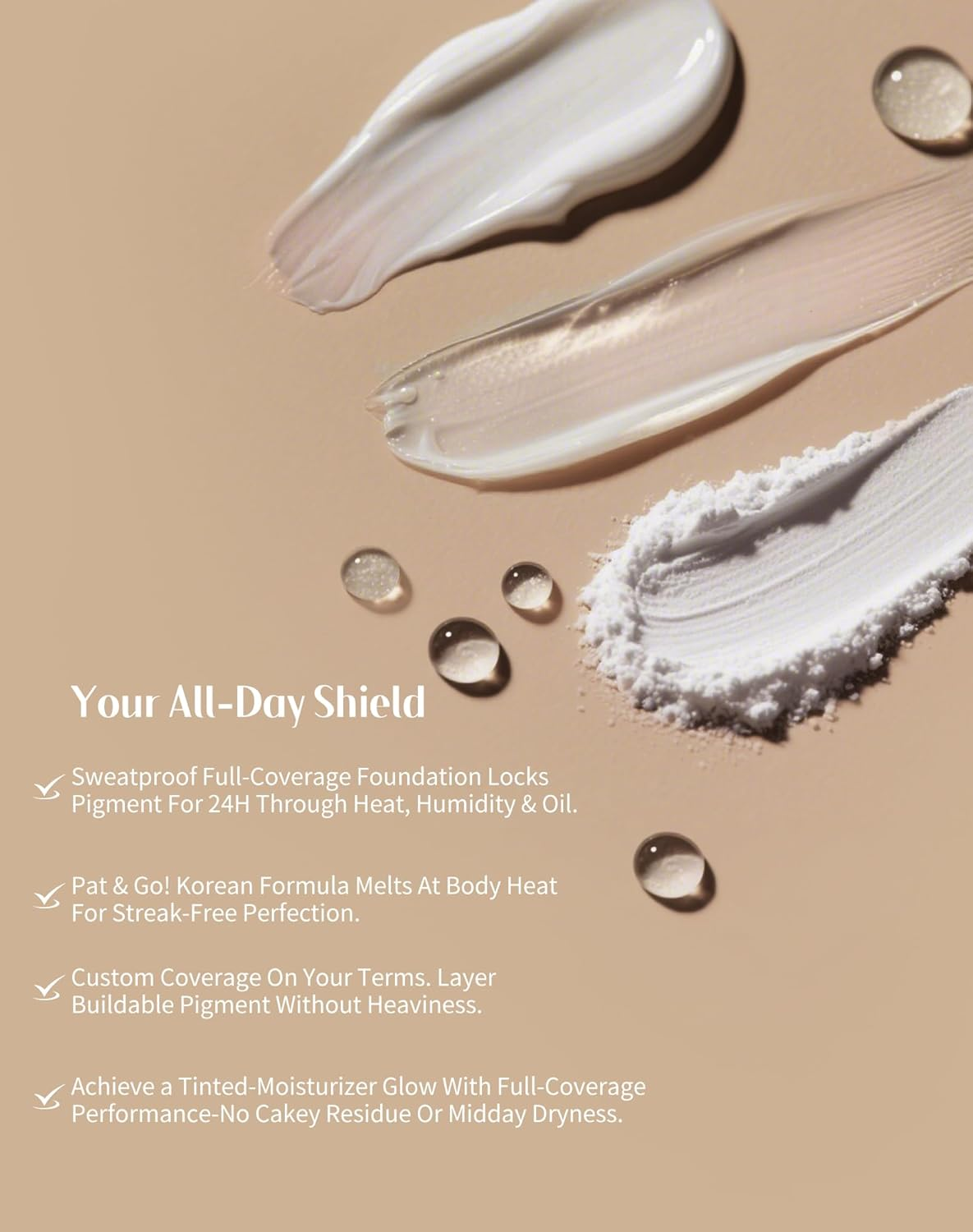 Bayfree Tinted Moisture Foundation Balm, All-Day Wear Full Coverage Foundation, Hydrating & Weightless, Sweatproof & Humidity-Resistant, Buildable Natural Finish, Vegan Korean Makeup - Creamy Fawn image number 2