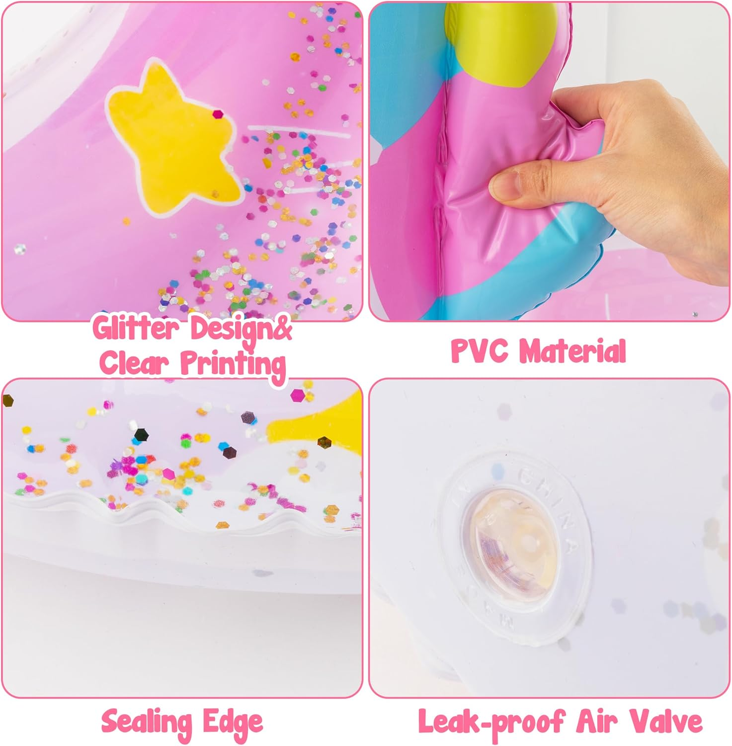 WATINC Inflatable Swimming Ring Pool for Children Unicorn Swimming Pool Float Pool Ring Summer Holiday Outdoor Beach Water Party Toy Float Inflatable Pool Swimming Ring for Children Toddlers image number 4