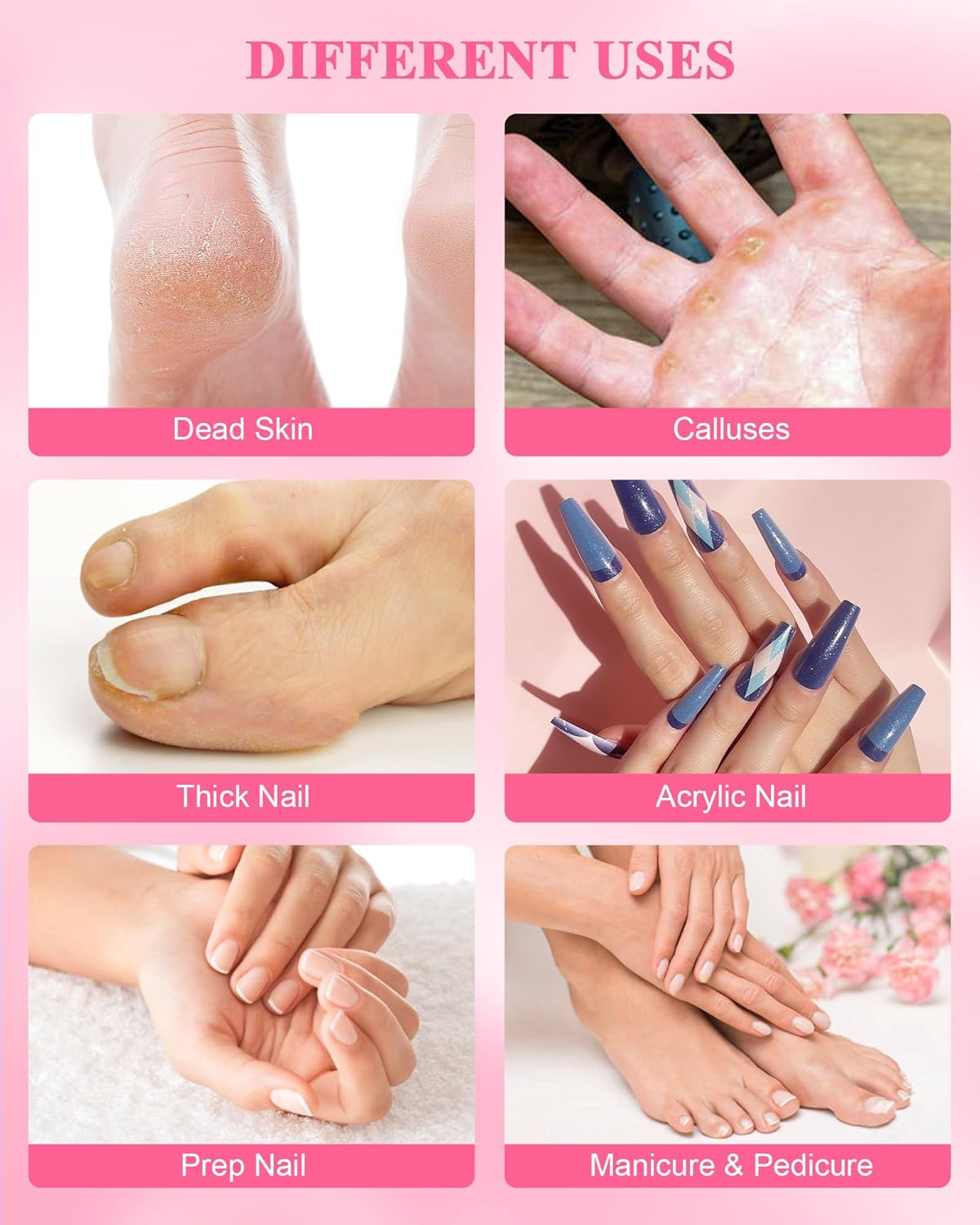 100 Pcs Mini Sanding Bands for Nail Drill,240 Grit Small Sanding Bands Nail Drill Bits with 3.1Mm Mandrel Bit for Acrylic Nails Natural Nails Gel Manicures and Pedicure,Rose Red image number 3