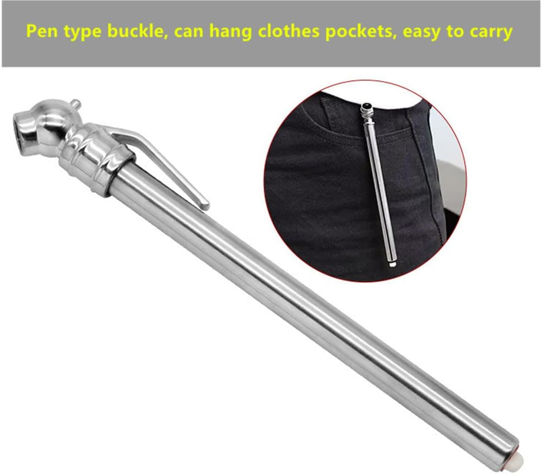 2 Pcs Portable Tire Pressure Gauge Tireair,Pencil Tire Pressure Gauge,Stainless Steel Body Pressure Gauge for Car,Truck,Rv,Motorcycle and Bike image number 5