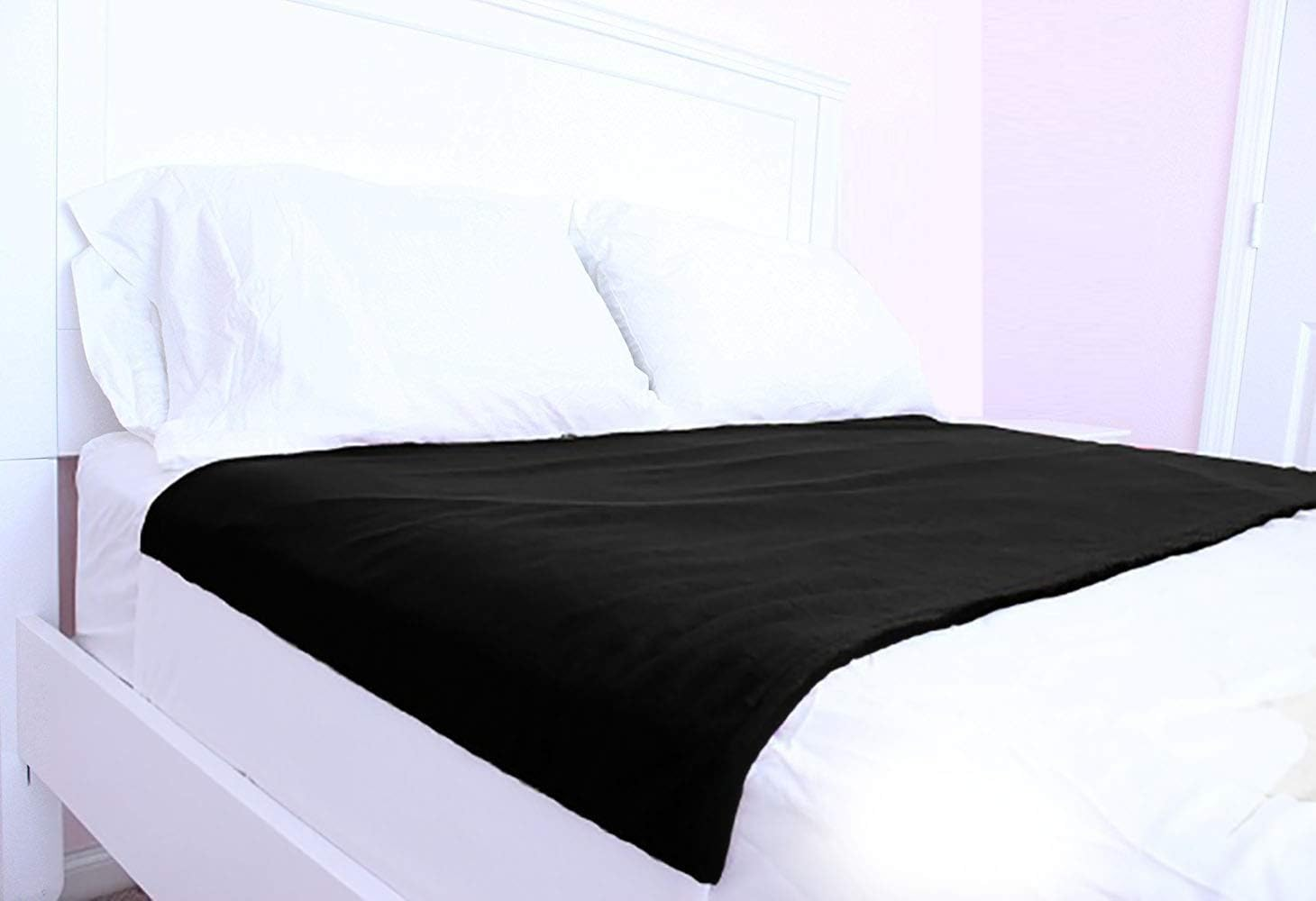 Cycleliners Period Bed Sheets Protector - Waterproof, Leakproof, Reusable, and Washable Menstrual Bed Pad (Queen, Black)