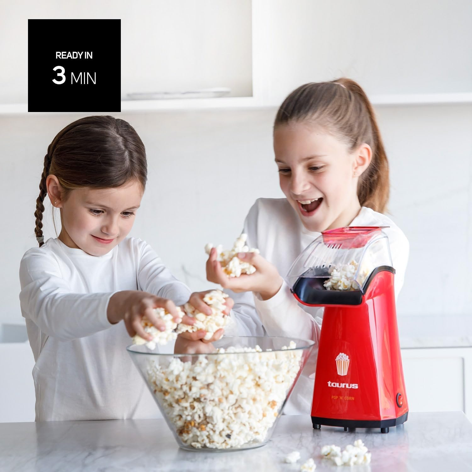 Taurus Pop'N'Corn - Popcorn Maker | 1100 W | Plastic | Red XX image number 1