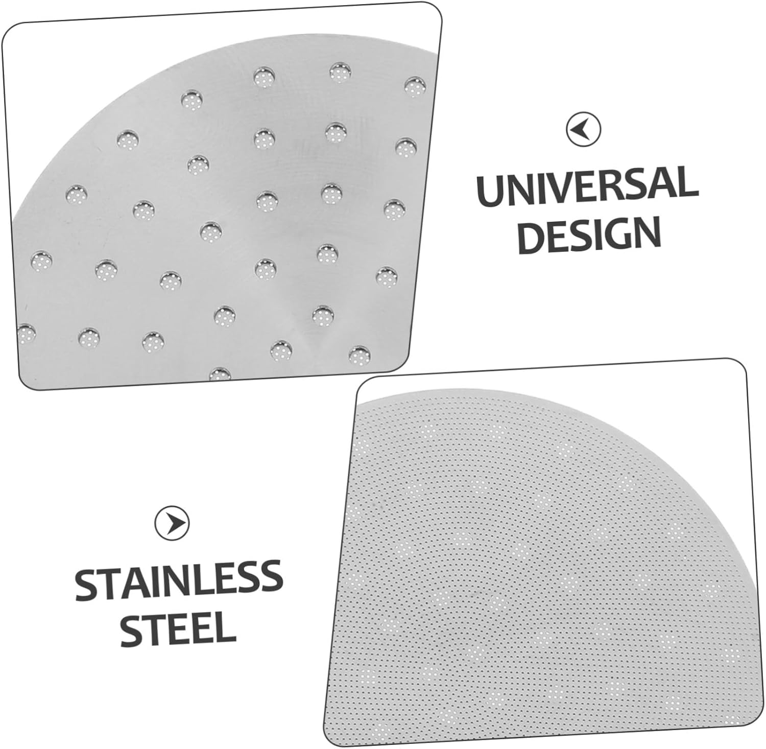 HAMPPLIES Stainless Steel Espresso Filter Coffee Maker Coffee Machine Filter Stainless Steel Mesh Reusable Basket Silver image number 2