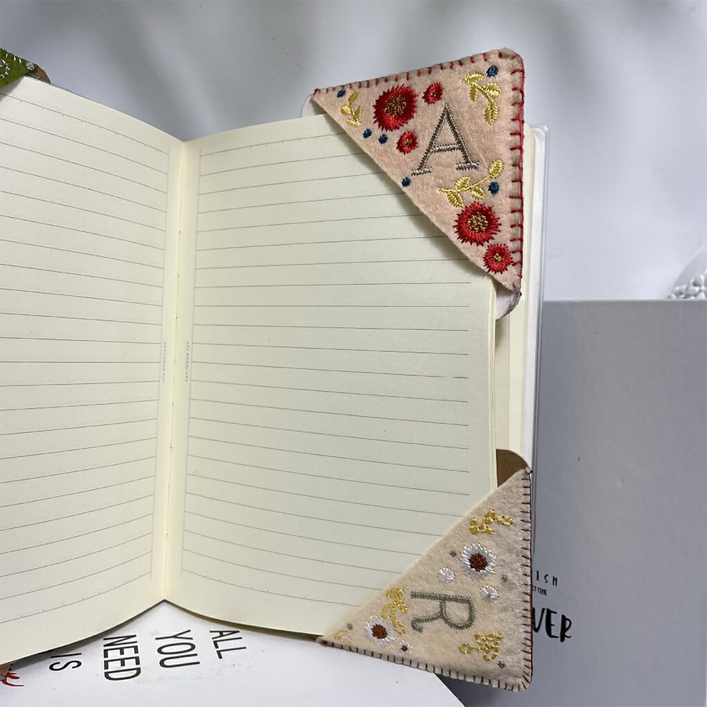 Stylish and Practical Hand Embroidered Corner Bookmark Gift Cloth Functional Decoration Book Lovers Sleek for Students, Autumn, A image number 3