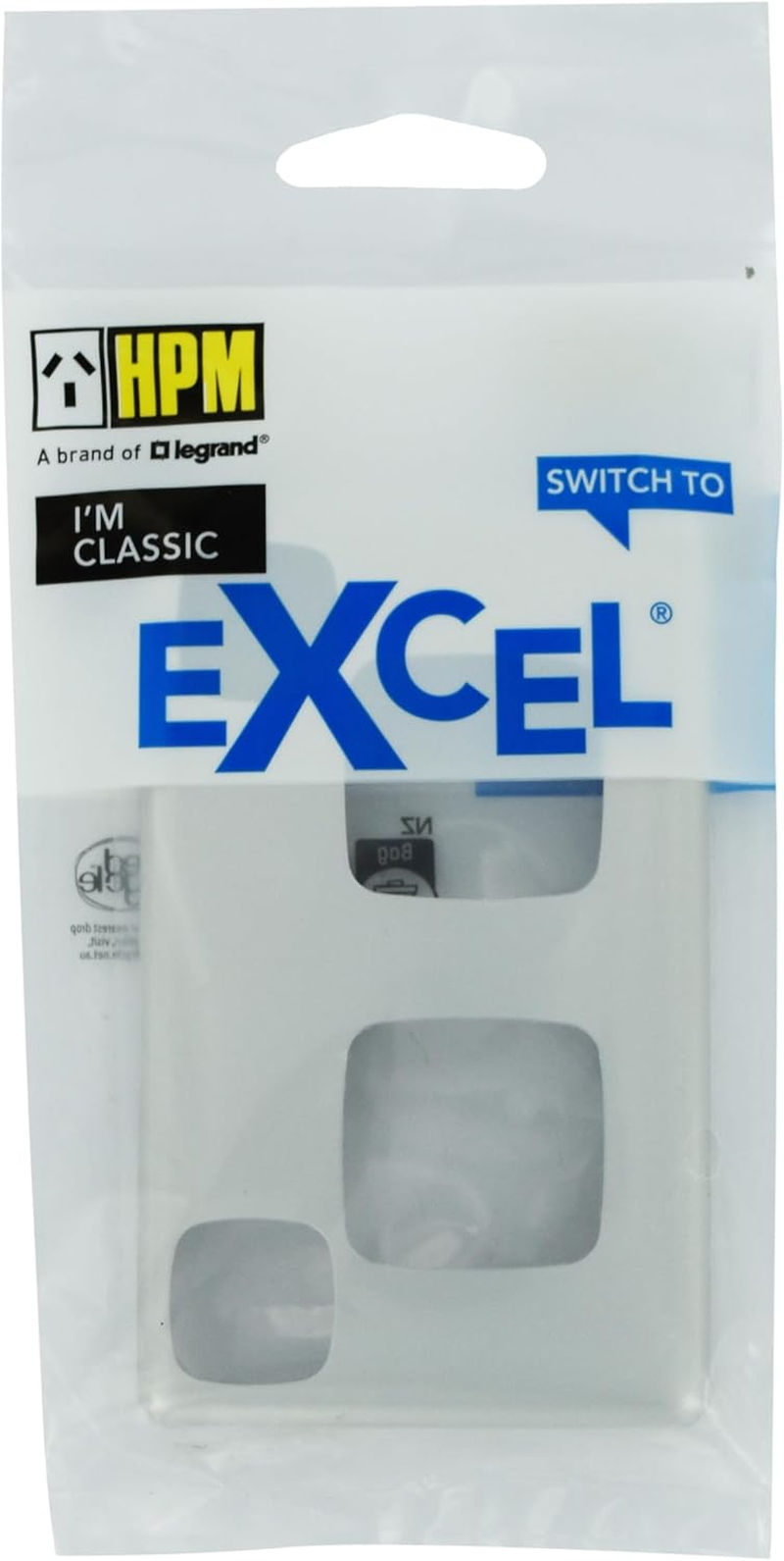 HPM Excel 2 Gang Powerpoint Coverplate, Matt Silver image number 1