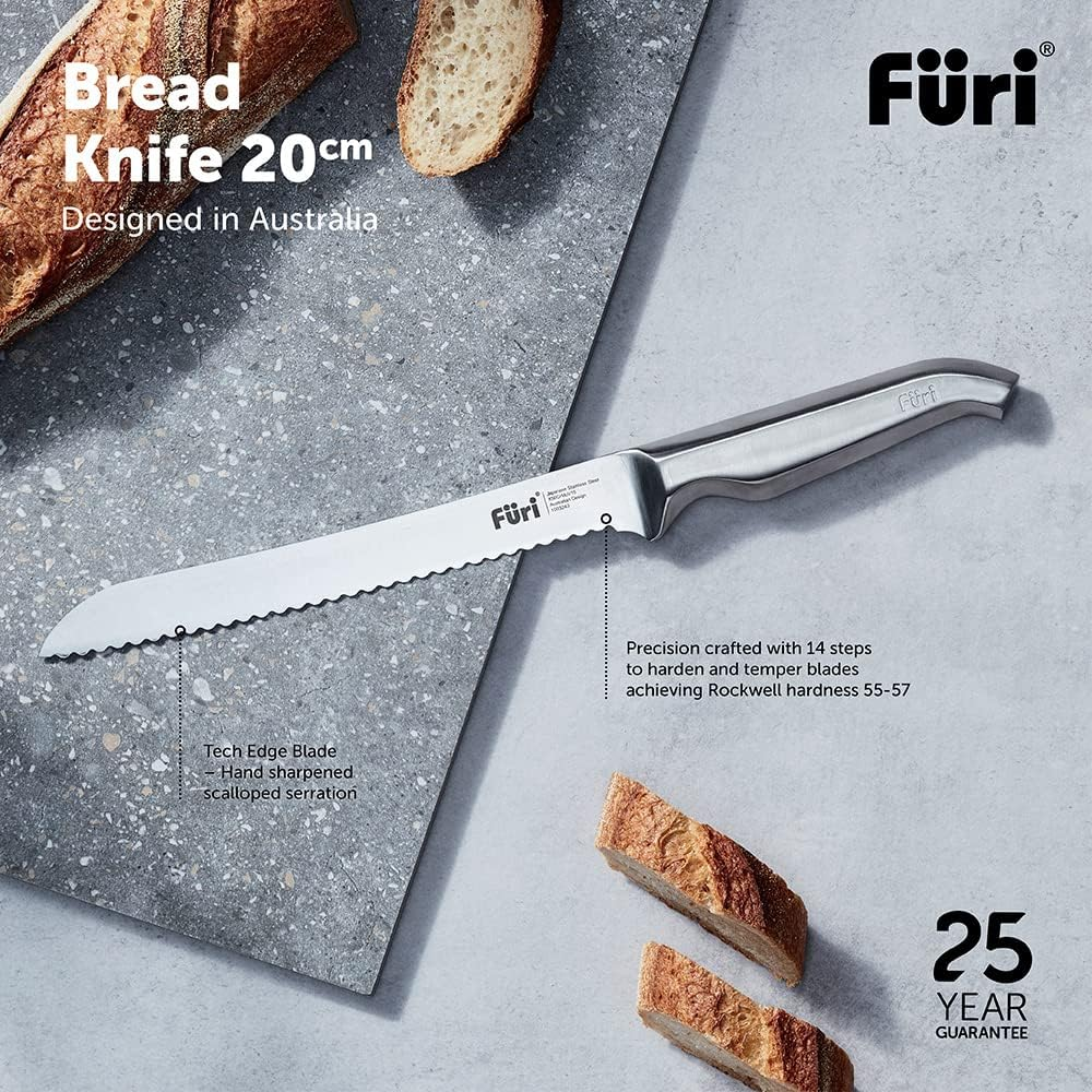Furi Stainless Steel Pro Bread Knife, 20 Cm Size image number 2
