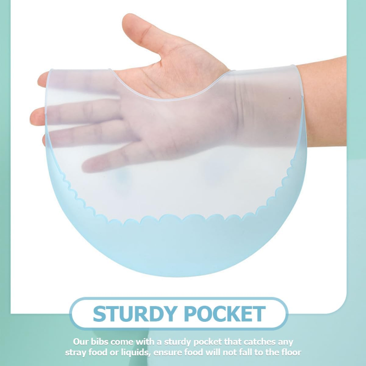 JOINPAYA 2Pcs Ultra Thin Silicone Bib Drooling Bib Girl Bib Bib for Feeding Drool Bibs for Girl Newborn Overalls Newborn Drooling Bib Apron Smock image number 2