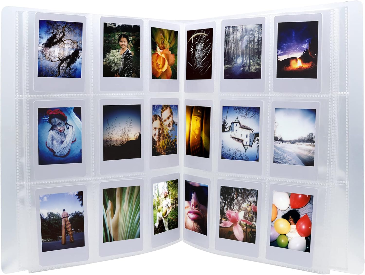 Life'Bea 288 Pockets Mini Photo Album for Fujifilm Instax Mini 7S 8 8+ 9 11 25 40 70 90 Liplay Link Evo Film, Name Card & 3 Inch Pictures (288 Pockets, Clear)