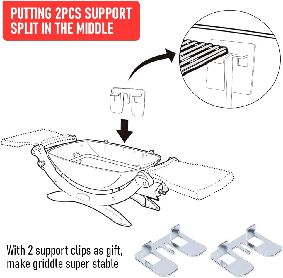 Cast Iron BBQ Grate Replacement Part for Weber Q Models Q200 Q220 Q240 Q260 Q2000 Q2200 Q2400 Series image number 3