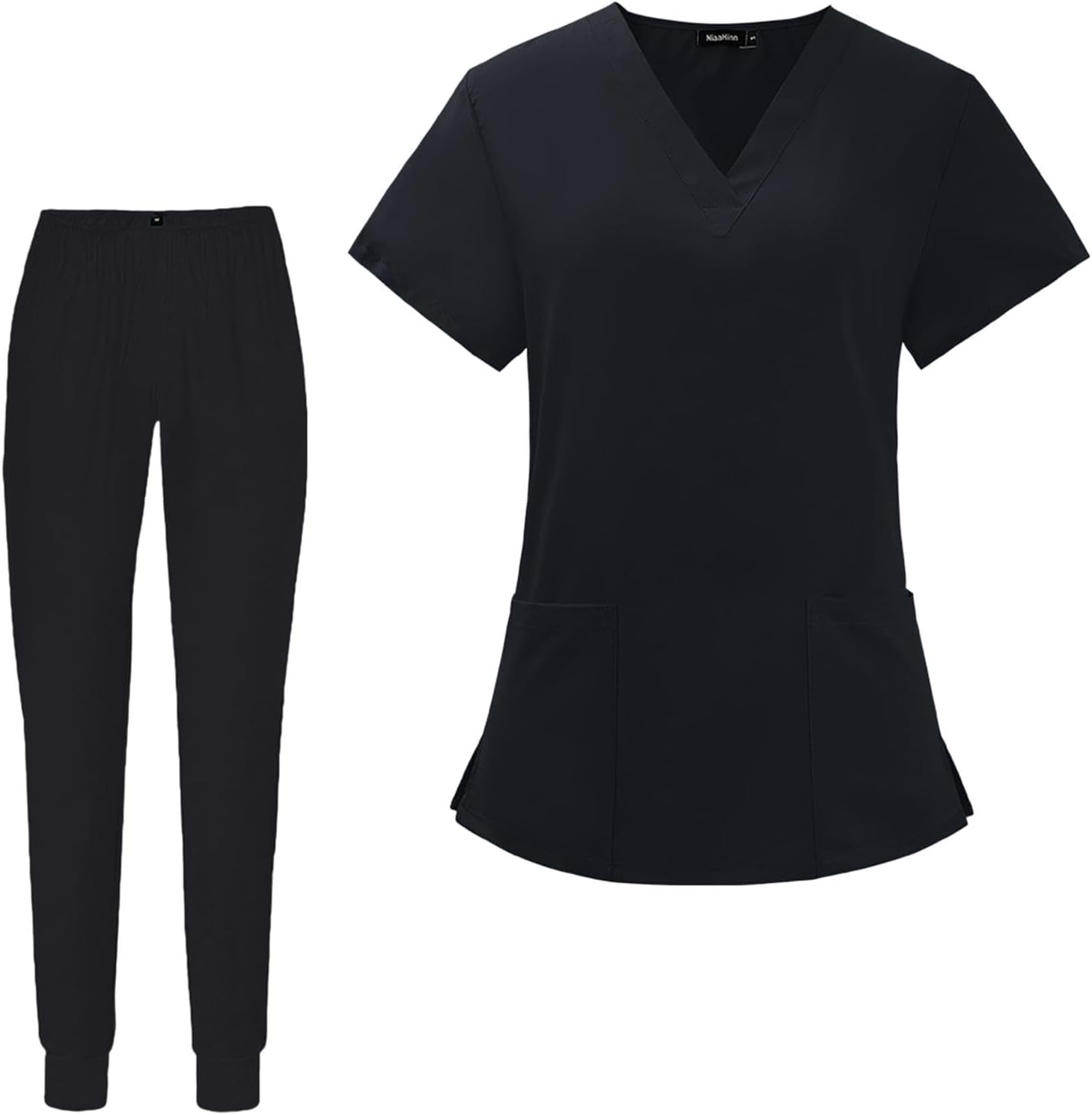 Nurse Work Uniforms Workwear Women'S Scrub Set Machine Wash Soft Fabric Durable V Neck Scrub Top and Pants for Beauty Center