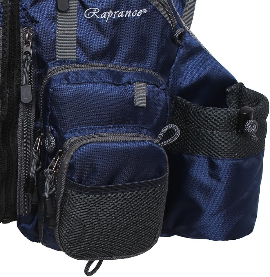 Raprance Fishing Vest for Men and Women Outdoor Activity Fly Bass Fishing Vest Backpack image number 6