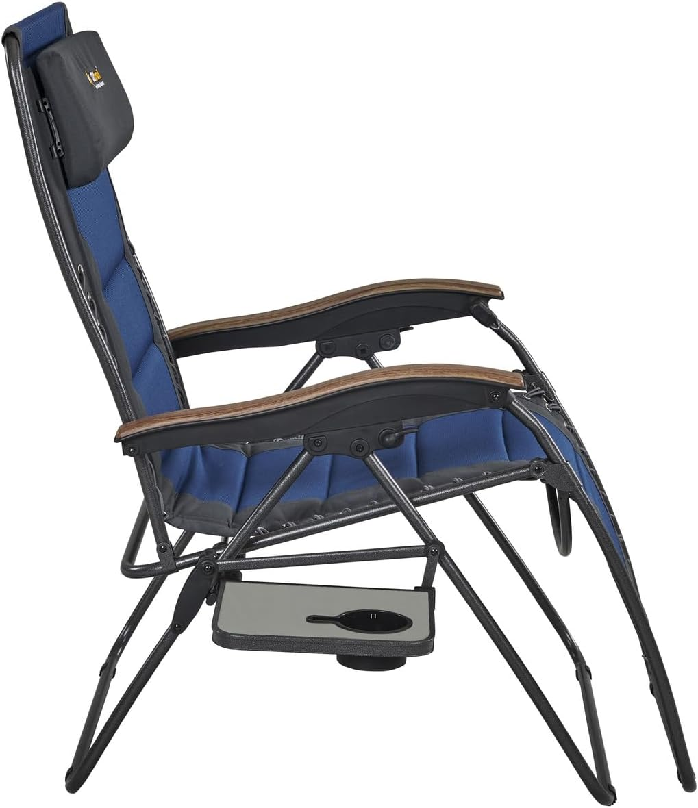 Oztrail Jumbo Sun Lounger, Navy - New Version - Relax and Recline in Style on the New and Improved Ultimate Camping Lounge image number 5