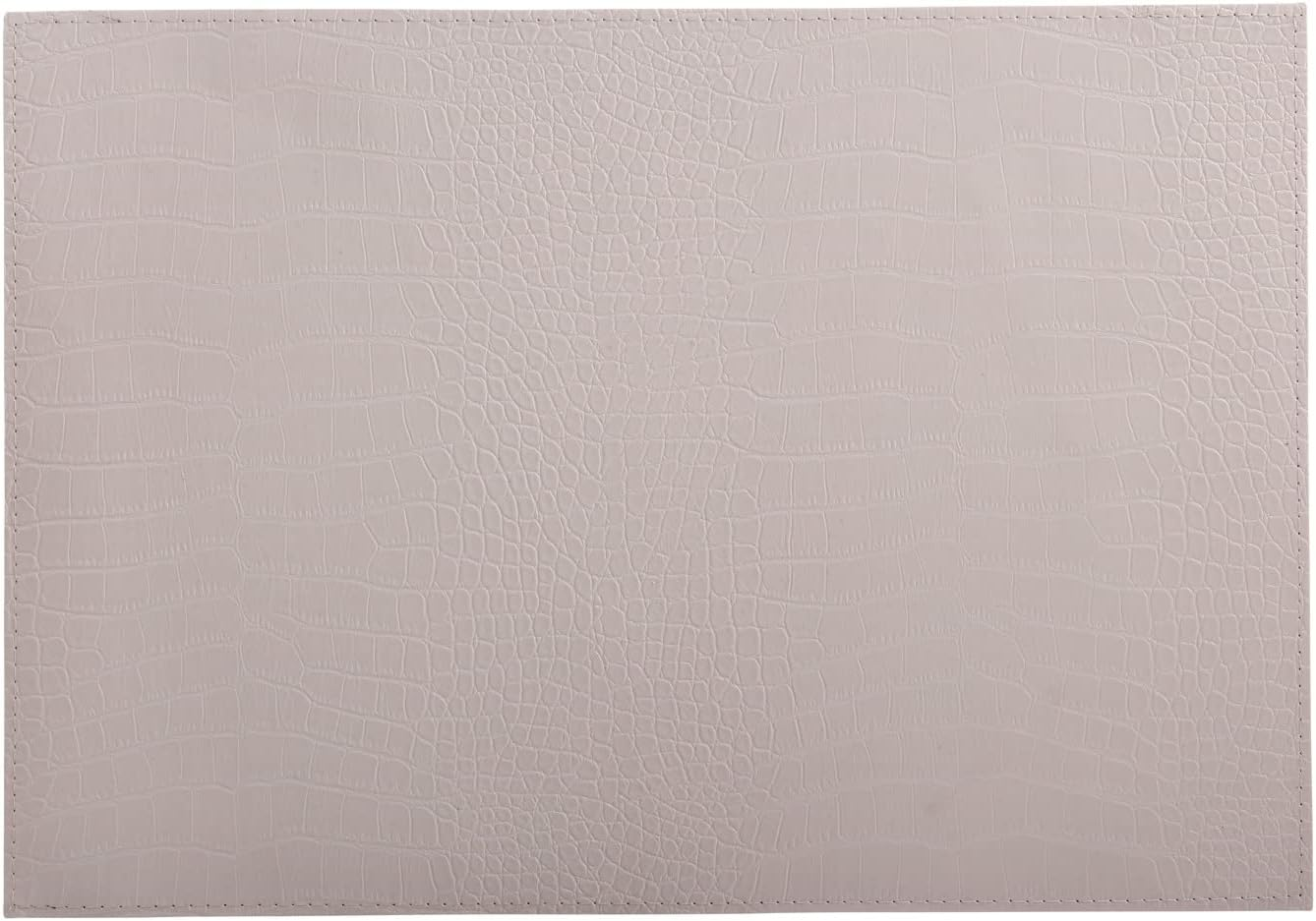 Maxwell & Williams Table Accents Leather Look Alligator Placemat 43X30Cm Ecru