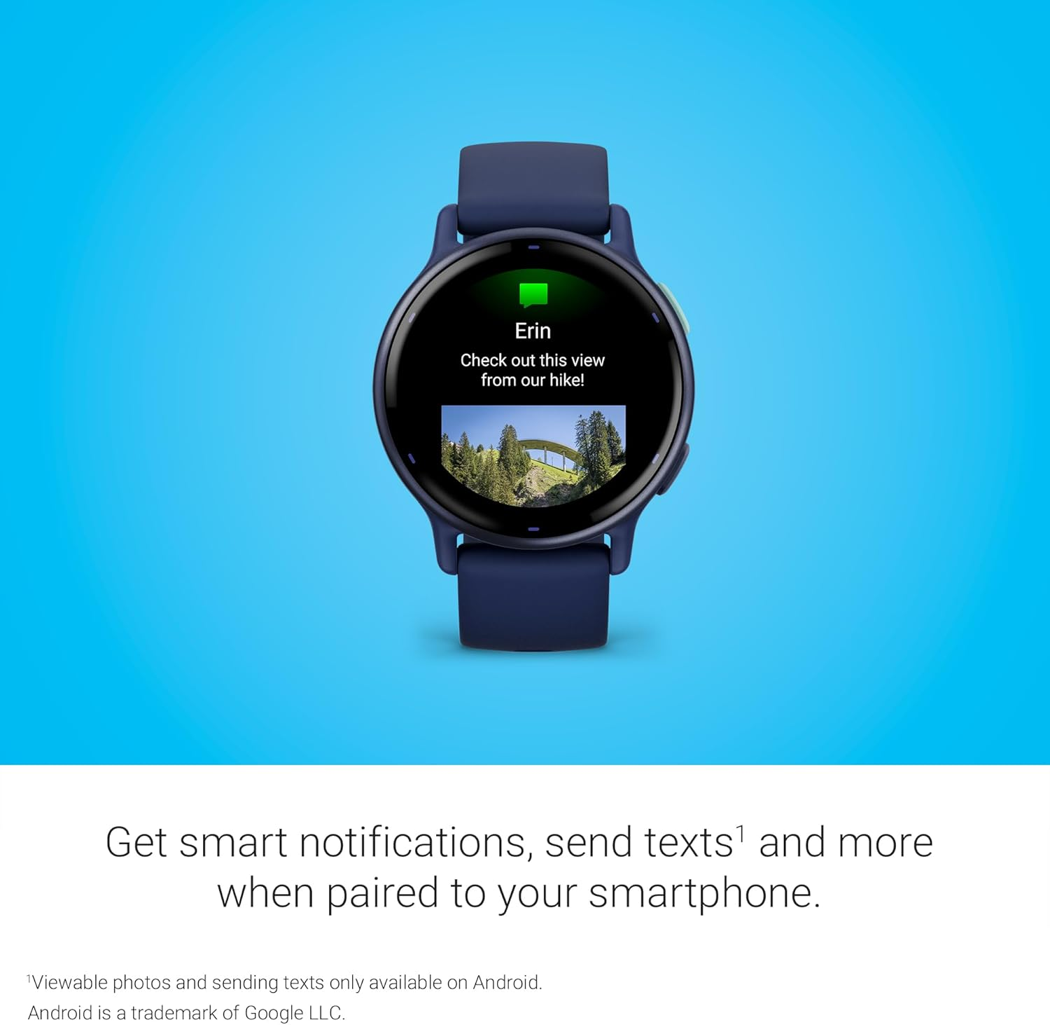 Garmin V&iacute;voactive&reg; 5, Health and Fitness GPS Smartwatch, AMOLED Display, up to 11 Days of Battery, Navy image number 6